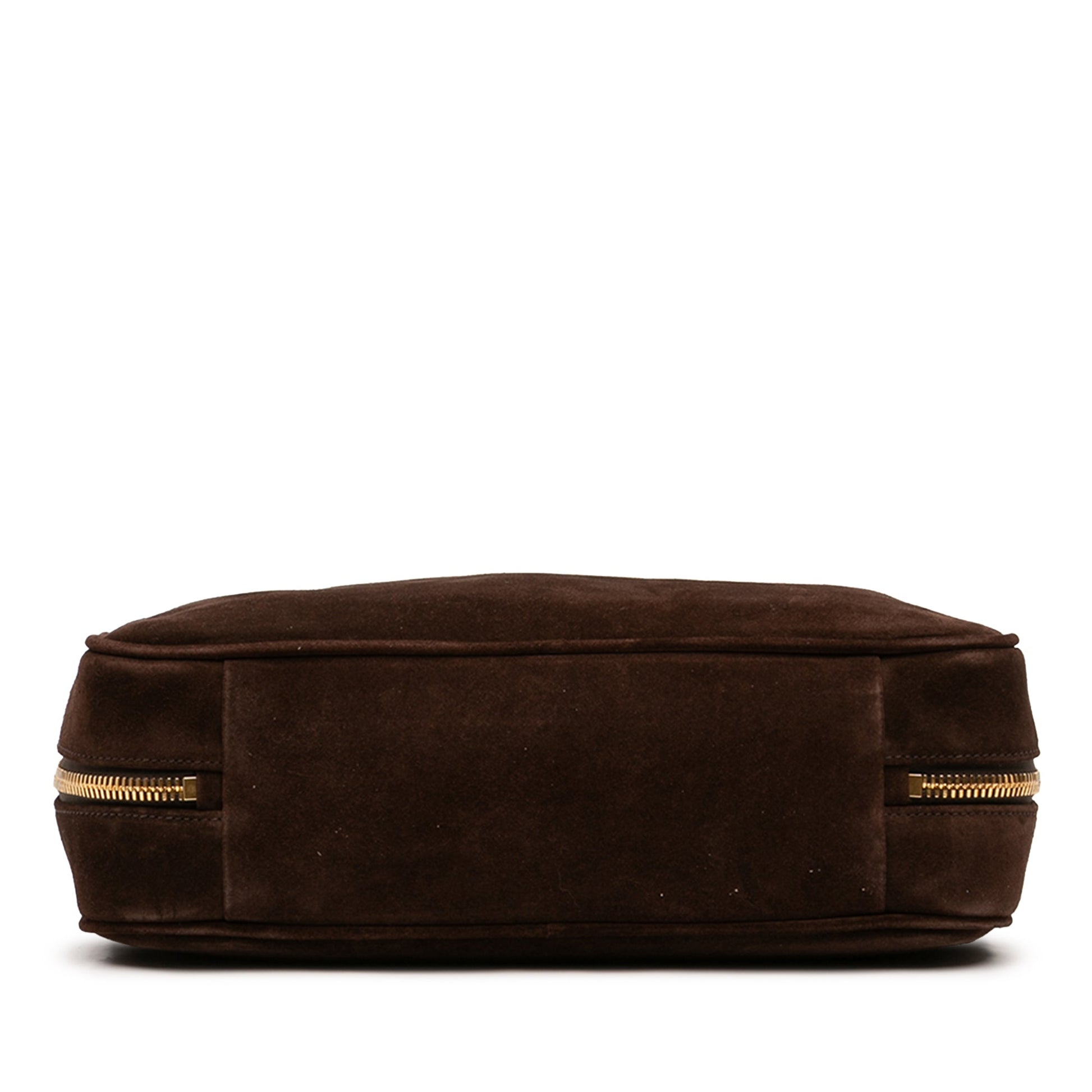 Miu Miu Large Suede Logo Beau Shoulder Bag