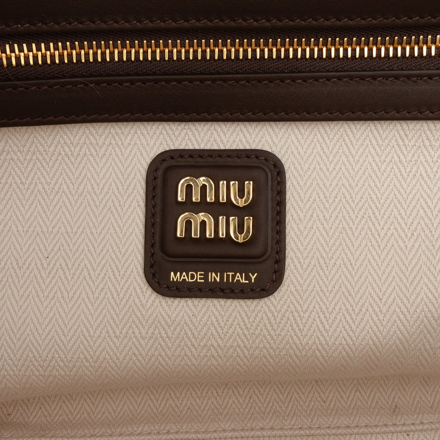 Miu Miu Large Suede Logo Beau Shoulder Bag