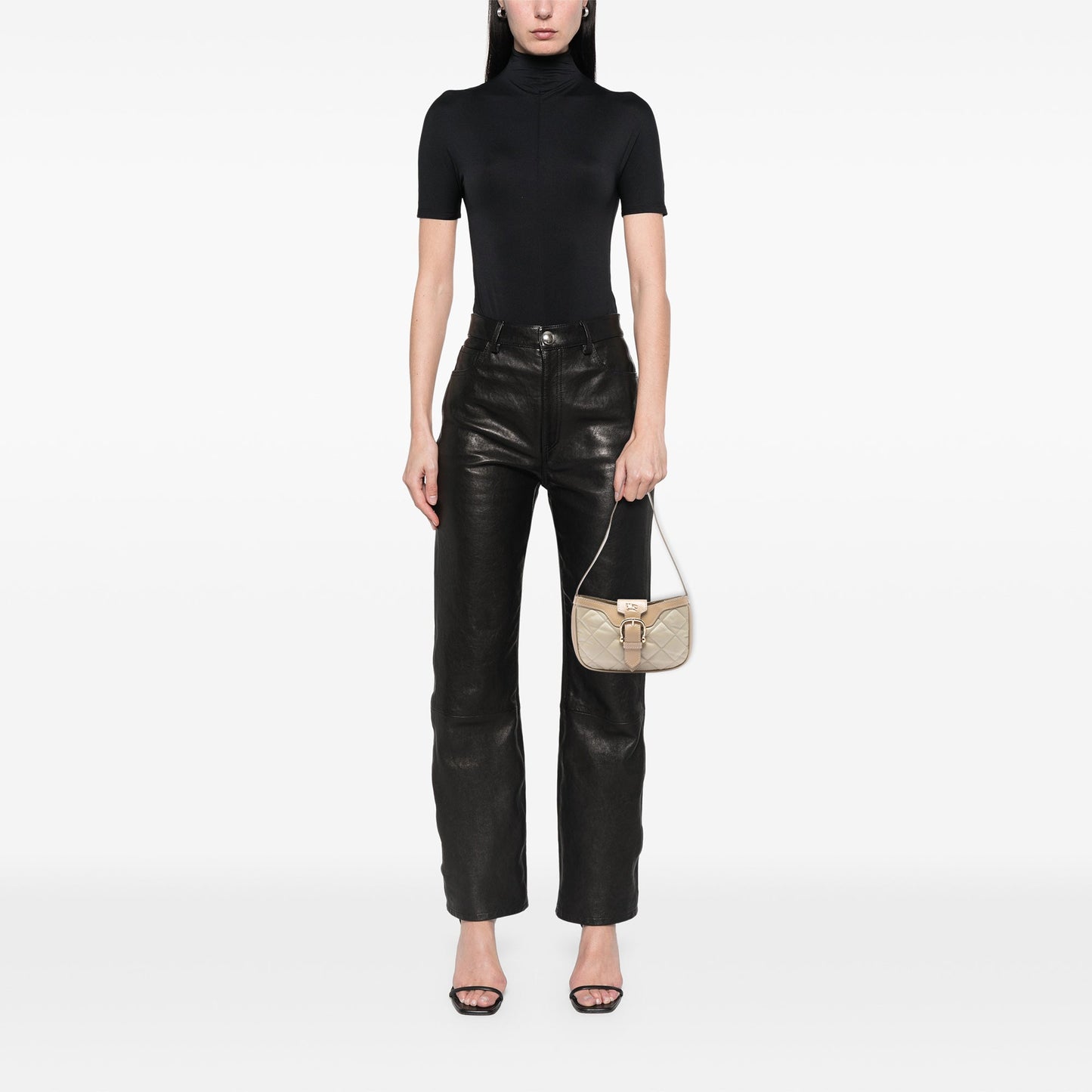 Burberry Quilted Nylon and Leather Sophie Shoulder Bag