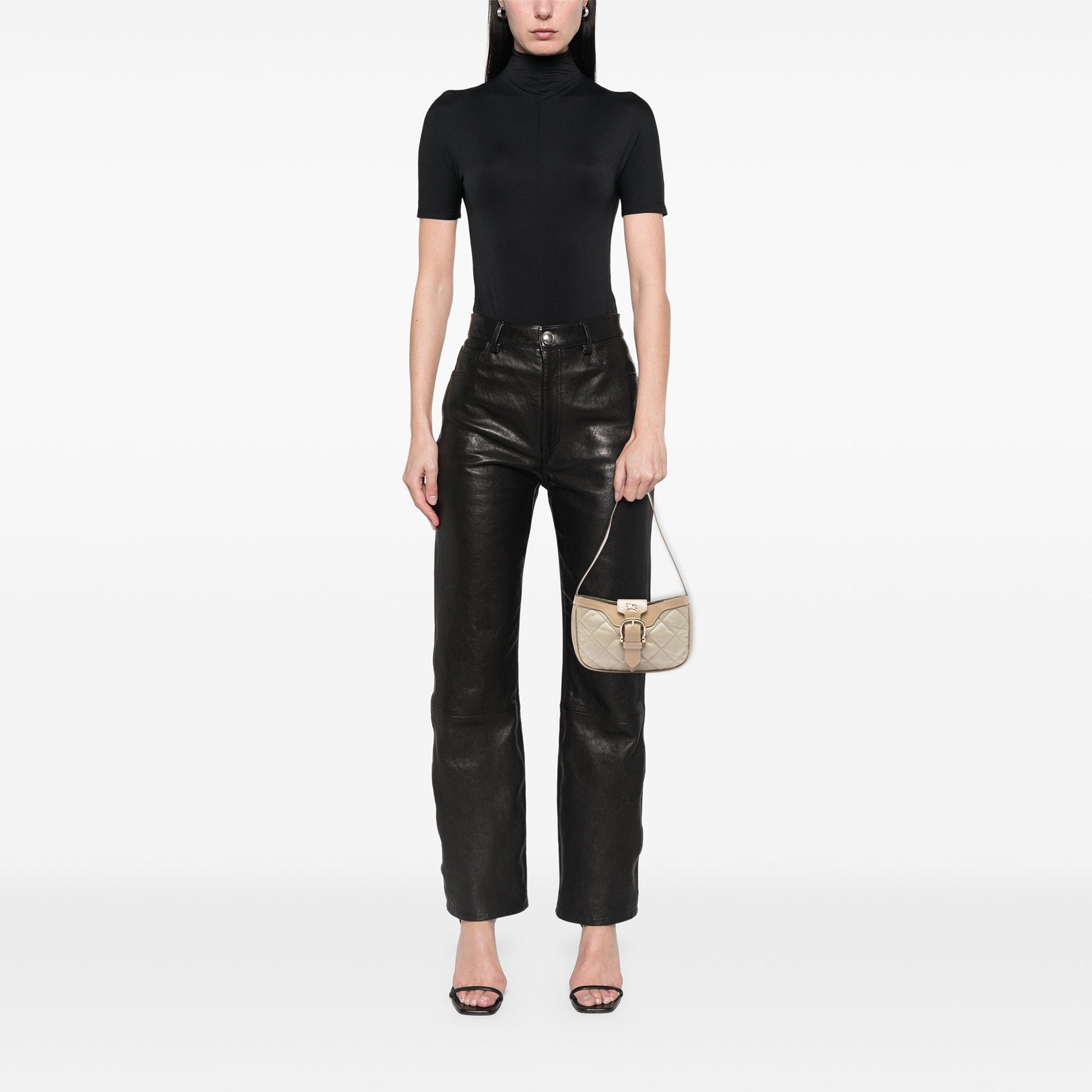 Burberry Quilted Nylon and Leather Sophie Shoulder Bag