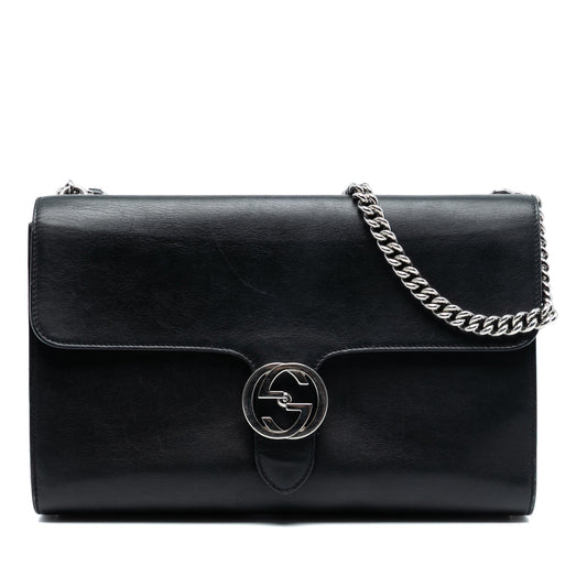 Gucci Medium Leather Dollar Interlocking G Crossbody