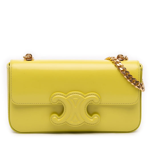 Celine Shiny Calfskin Claude Chain Shoulder Bag