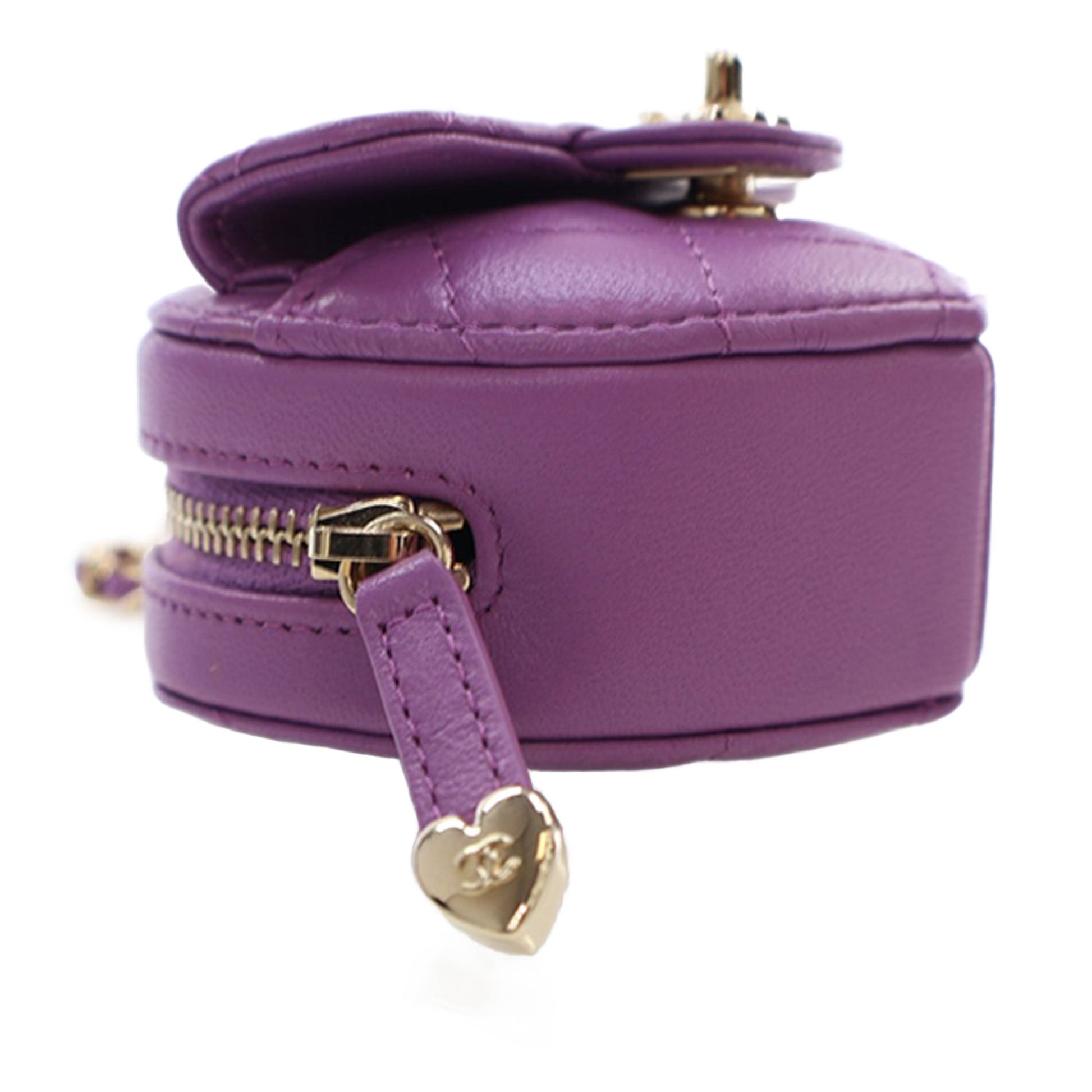 Chanel Lambskin CC in Love Heart Necklace Bag