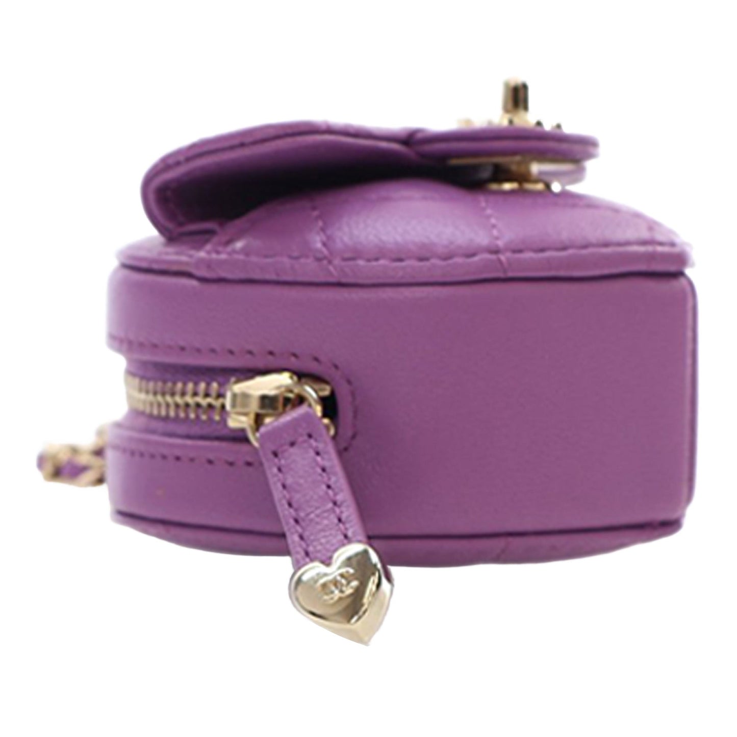 Chanel Lambskin CC in Love Heart Necklace Bag