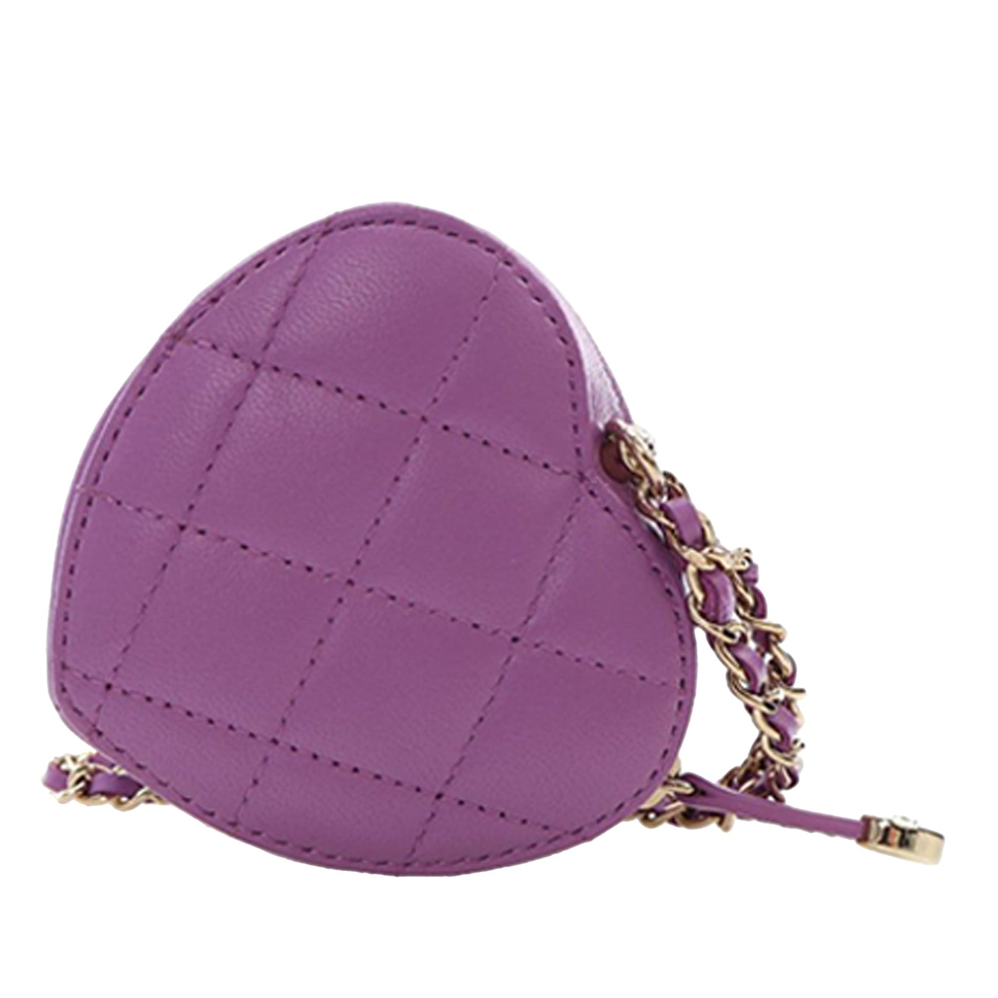 Chanel Lambskin CC in Love Heart Necklace Bag