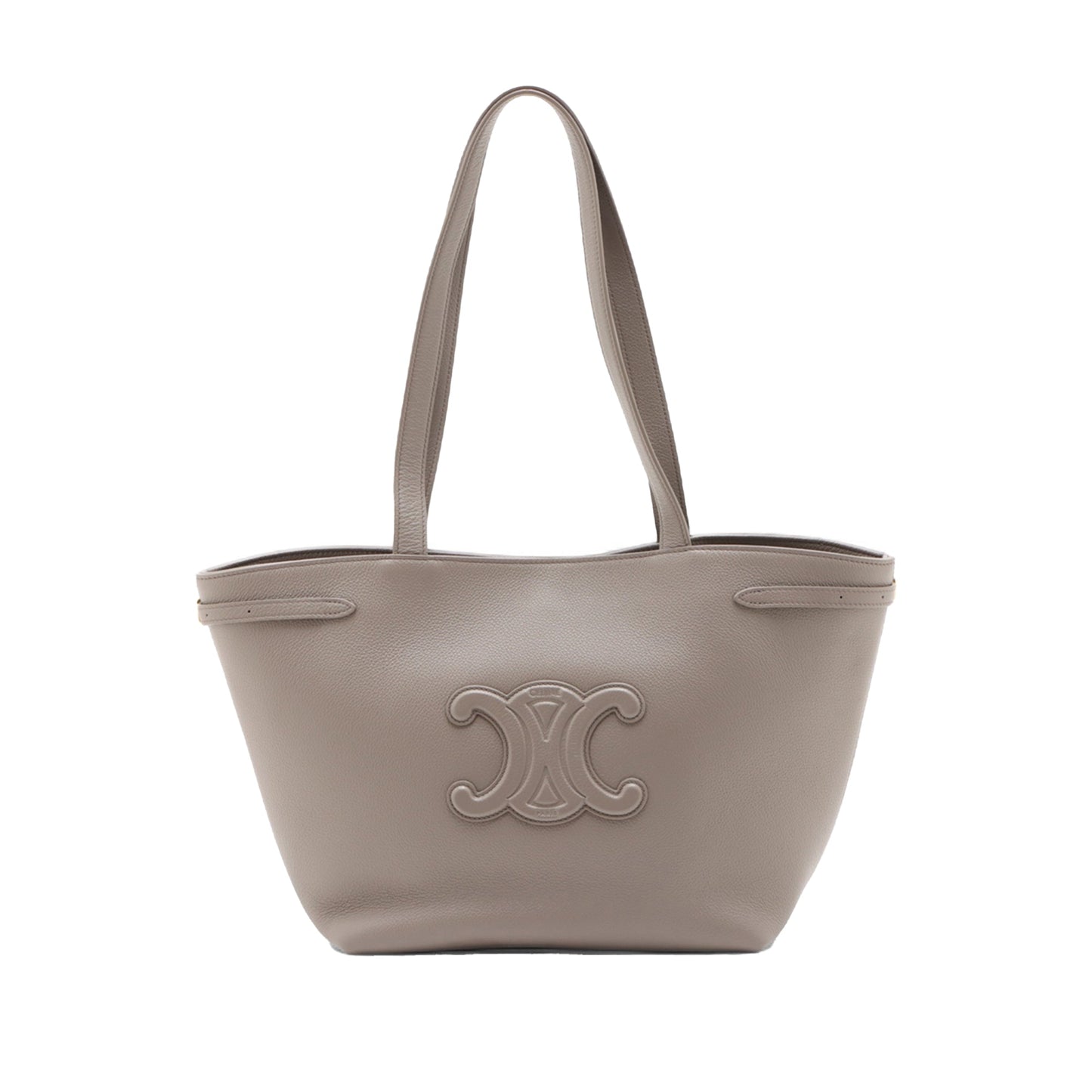 Celine Small Grained Calfskin Cuir Triomphe Cabas Anais Tote