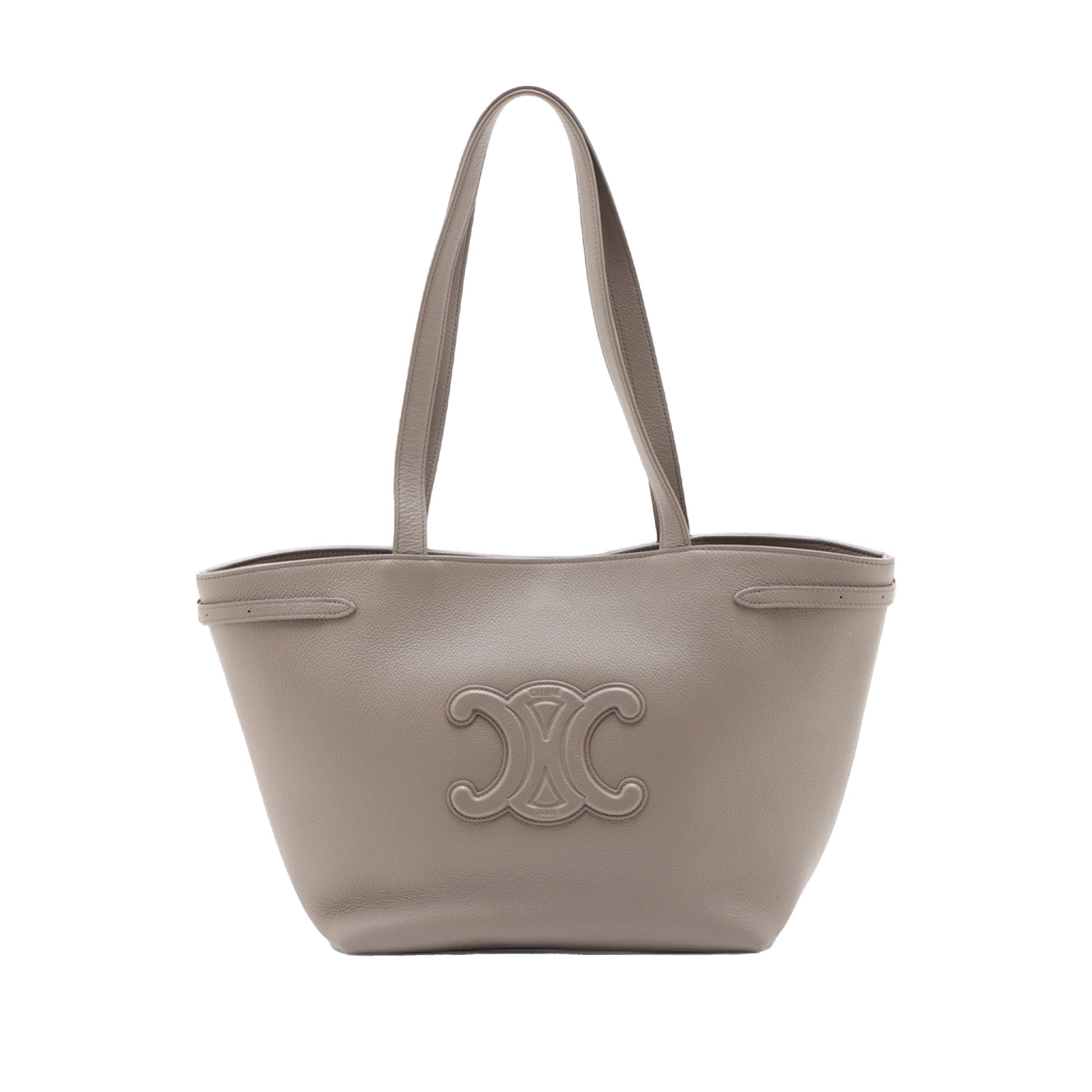 Celine Small Grained Calfskin Cuir Triomphe Cabas Anais Tote