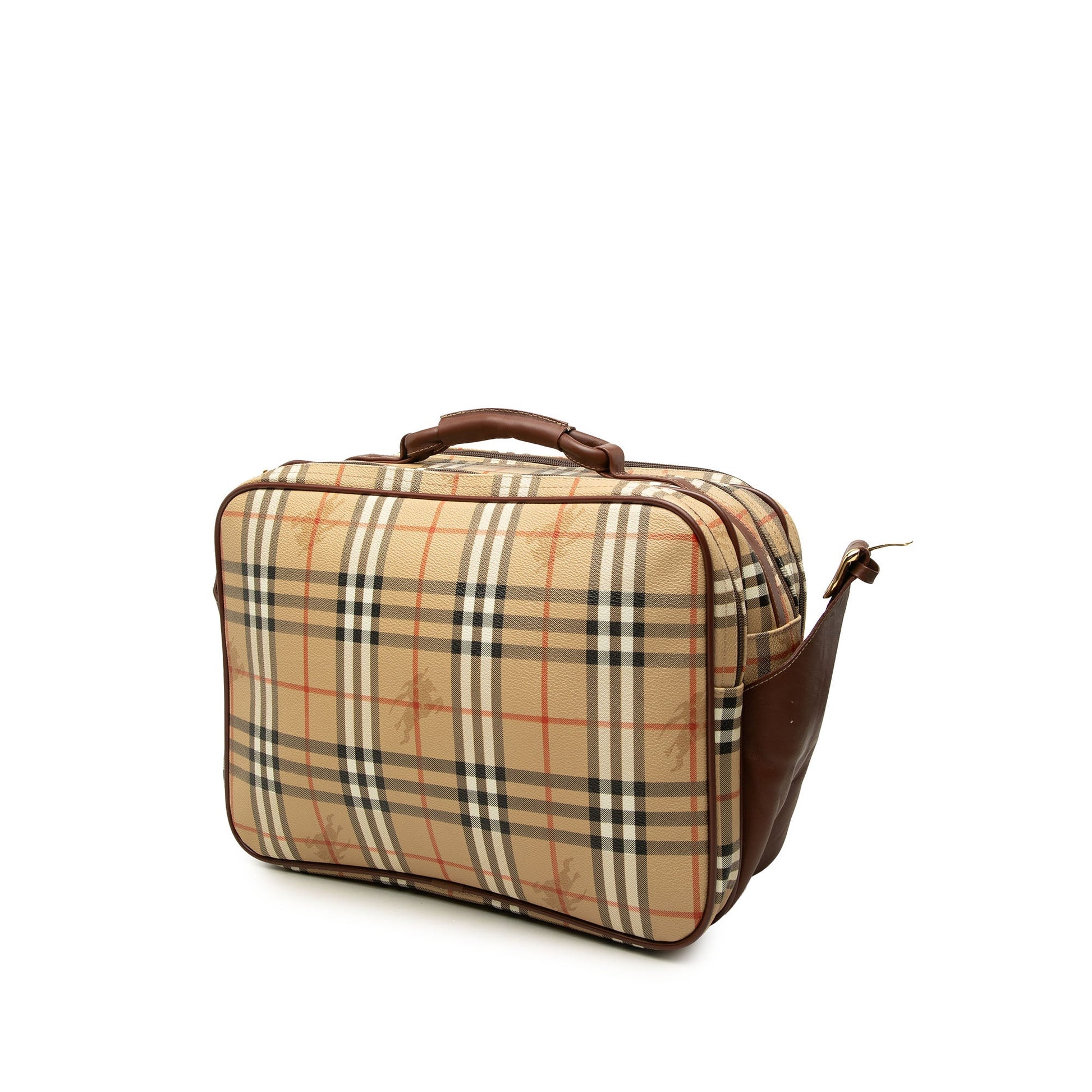 Burberry Haymarket Check Coated Canvas Satchel