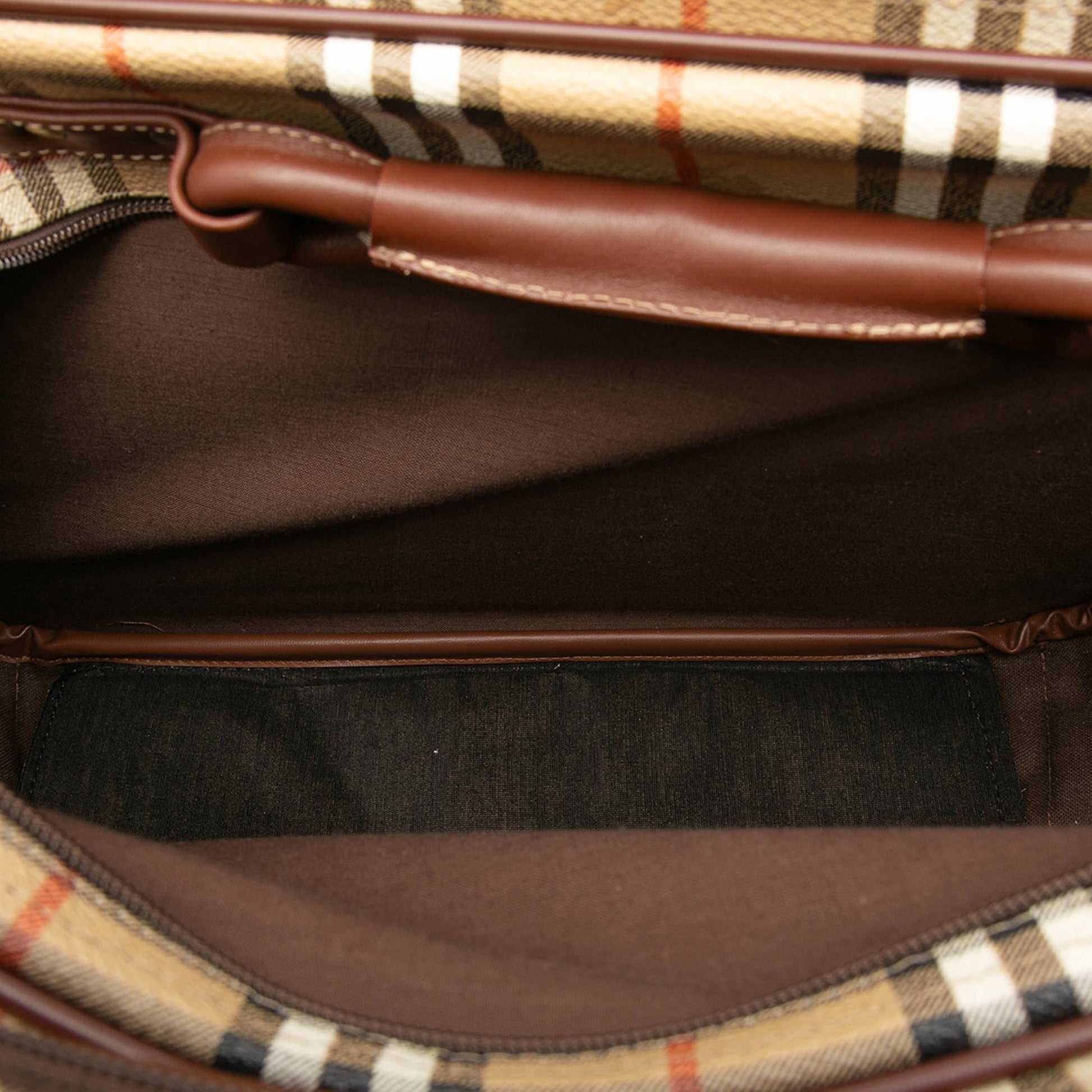 Burberry Haymarket Check Coated Canvas Satchel