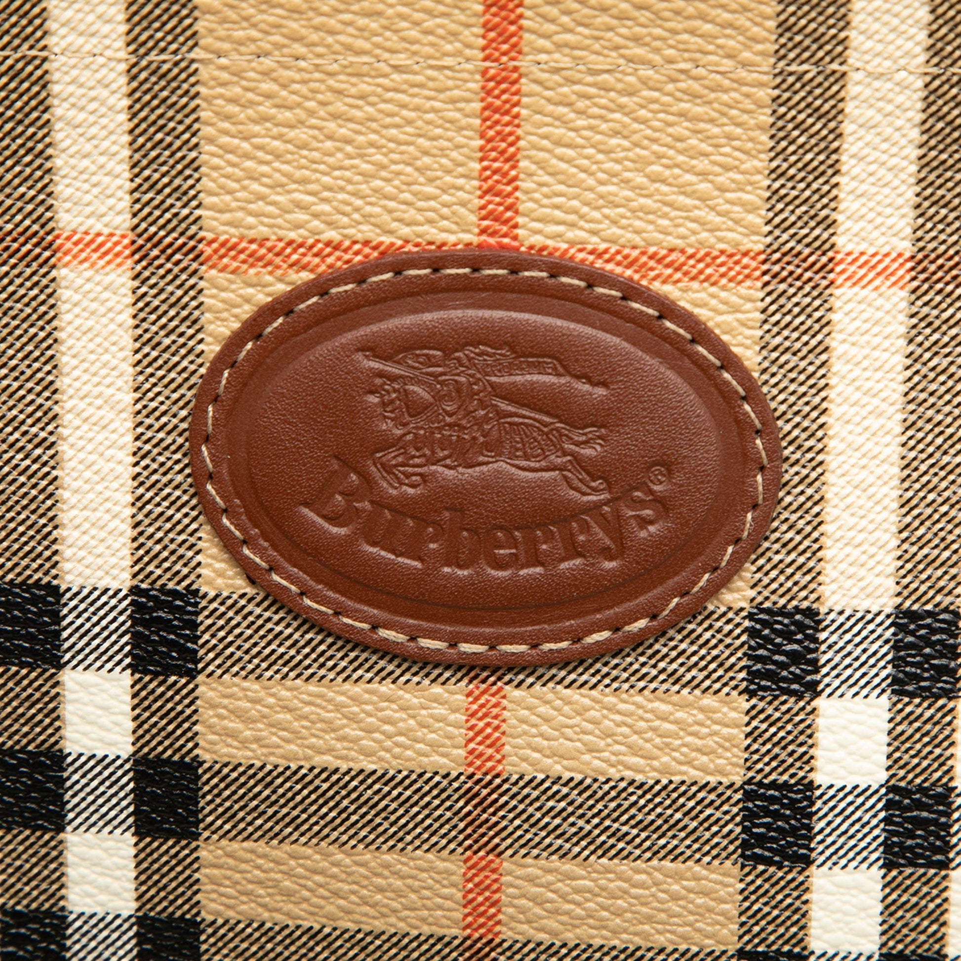 Burberry Haymarket Check Coated Canvas Satchel