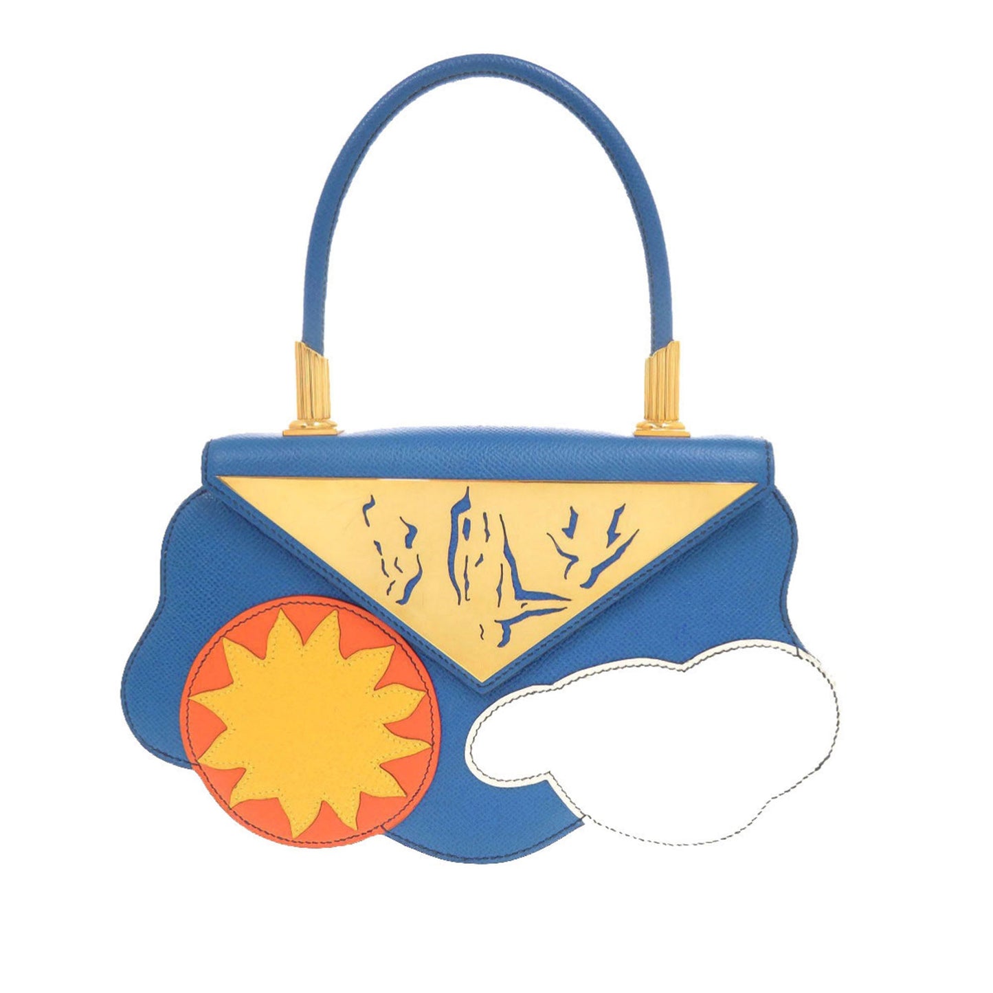 Hermès Limited Edition Mini Courchevel Sun and Cloud Handbag