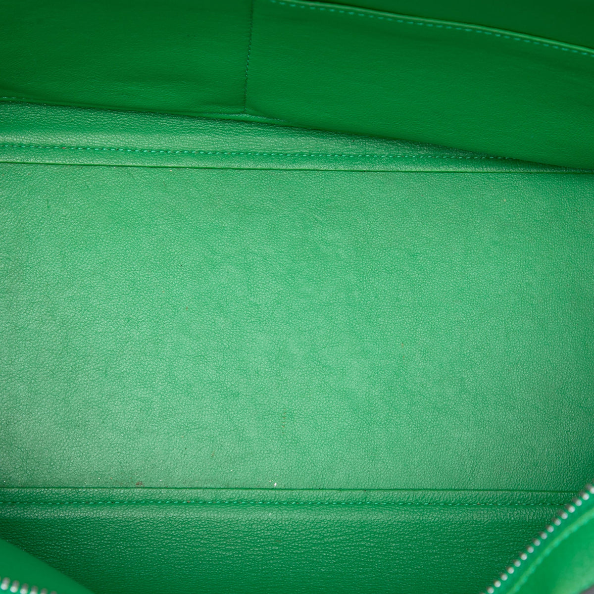 Celine Small Leather Trapeze Satchel — Green