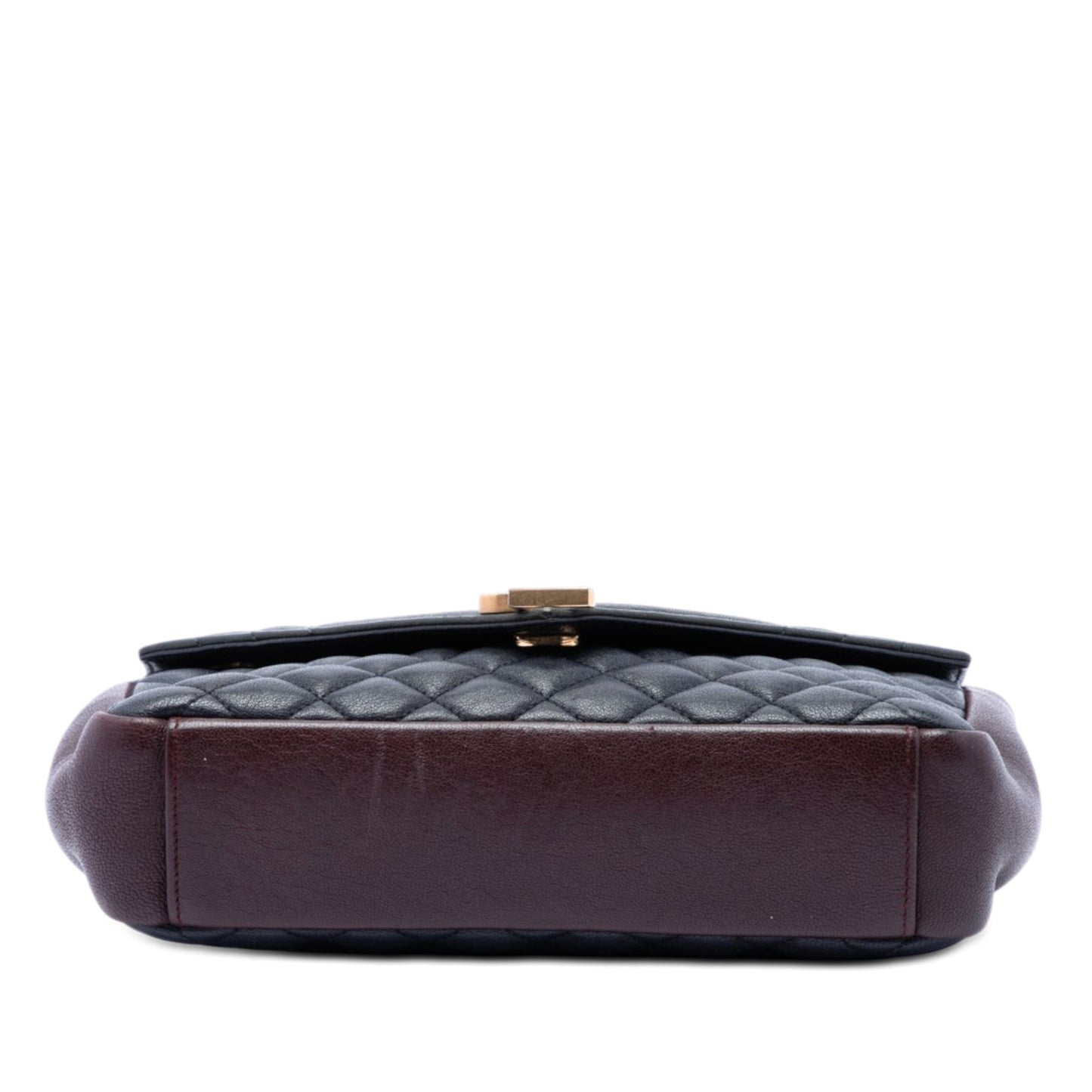 Saint Laurent Medium Triquilt Tricolor Sheepskin Monogram College Bag