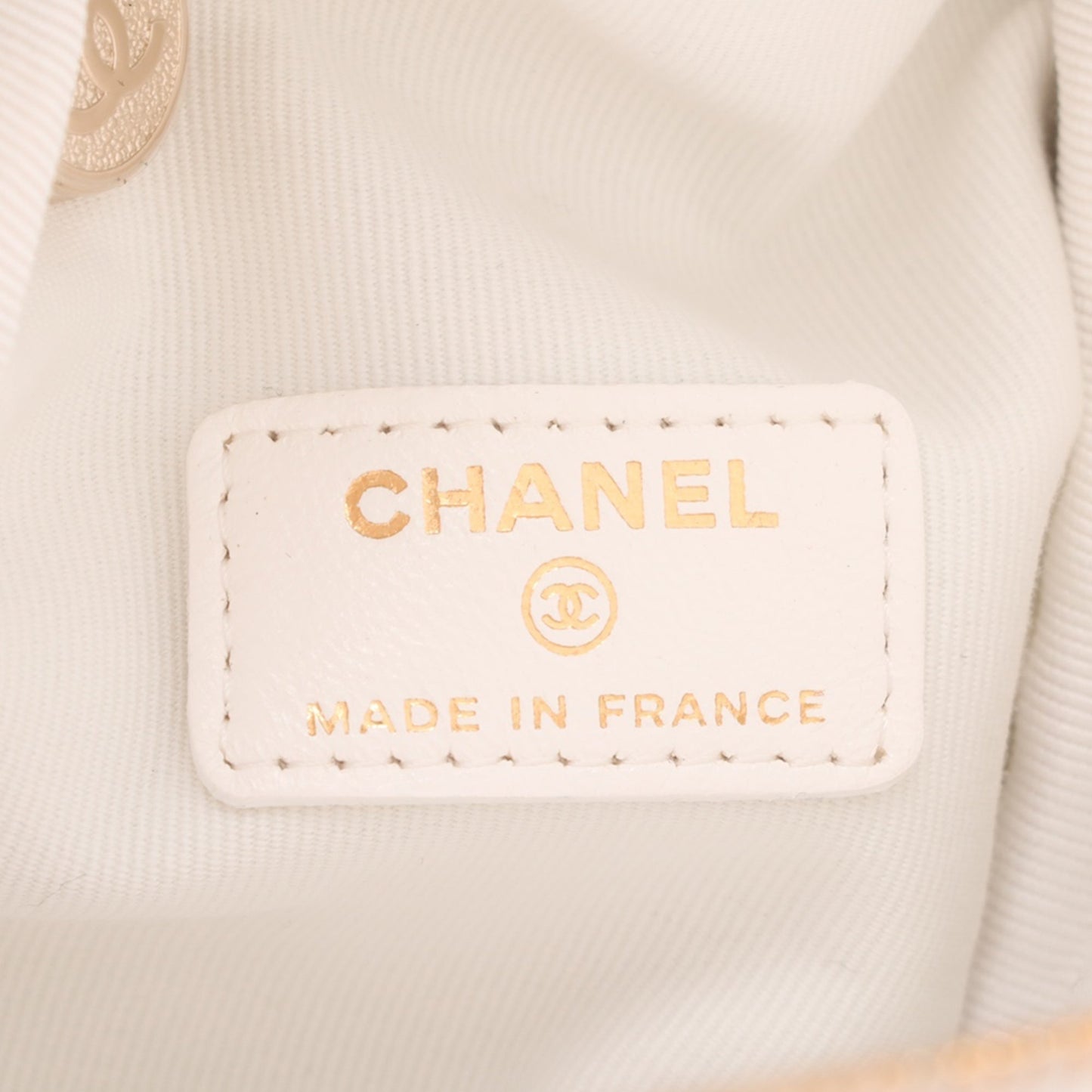 Chanel Quilted Lambskin Cube Chain Wristlet Case