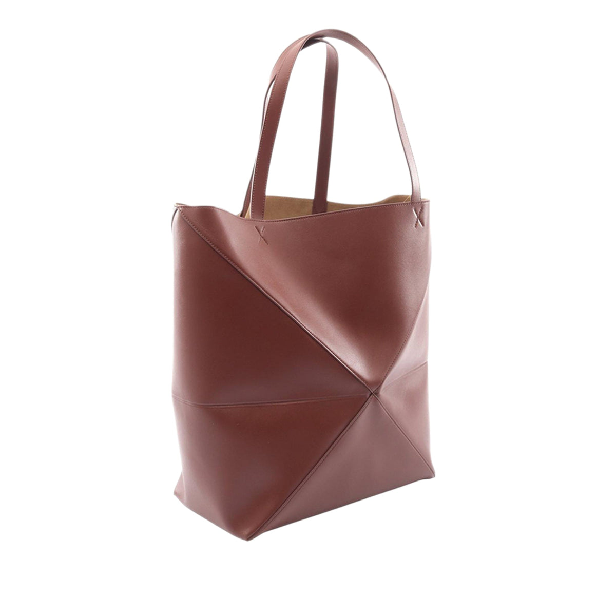 LOEWE Large Shiny Calfskin Puzzle Fold Tote