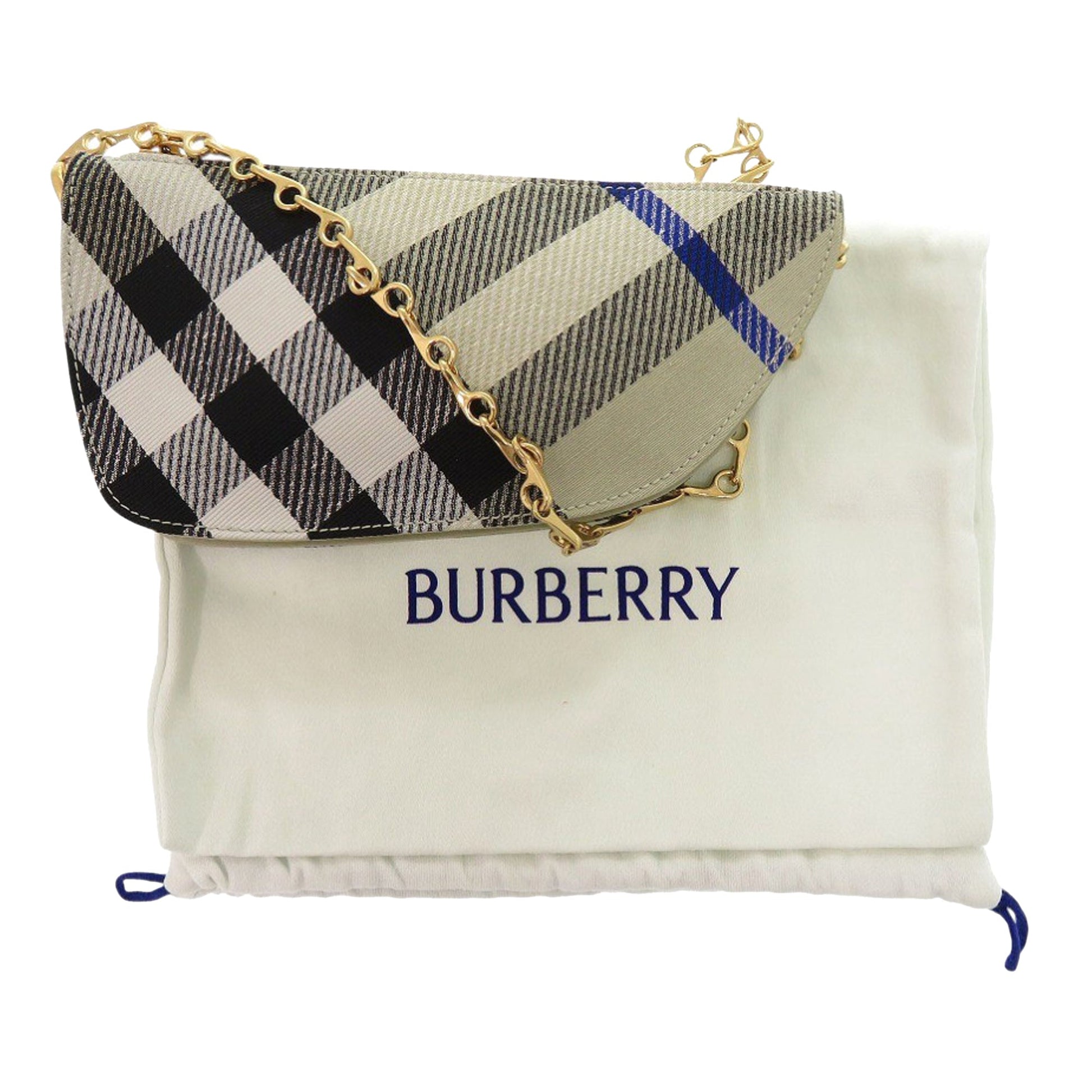 Burberry Micro Supernova Check Canvas Shield Crossbody