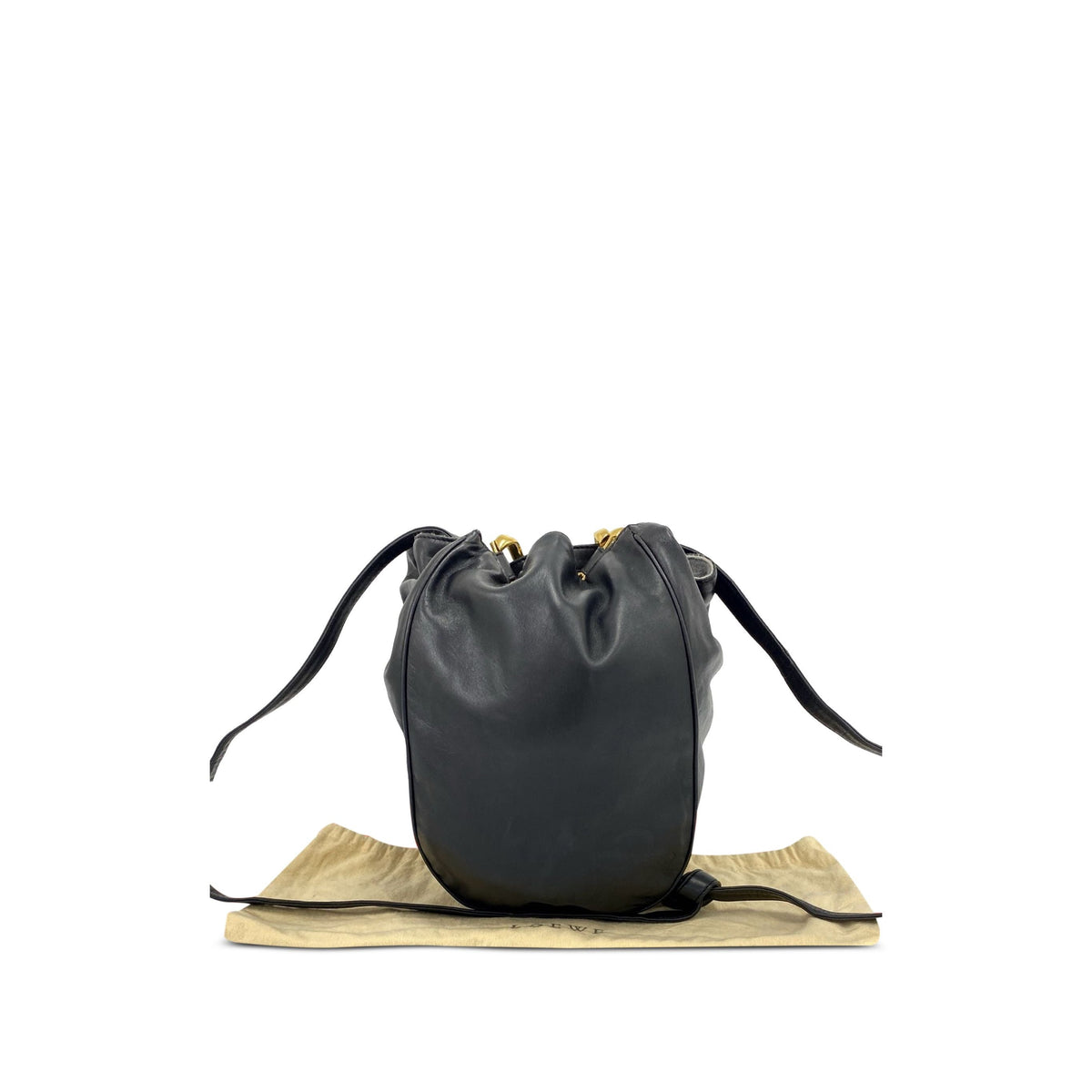 LOEWE Leather Bucket Bag — Black