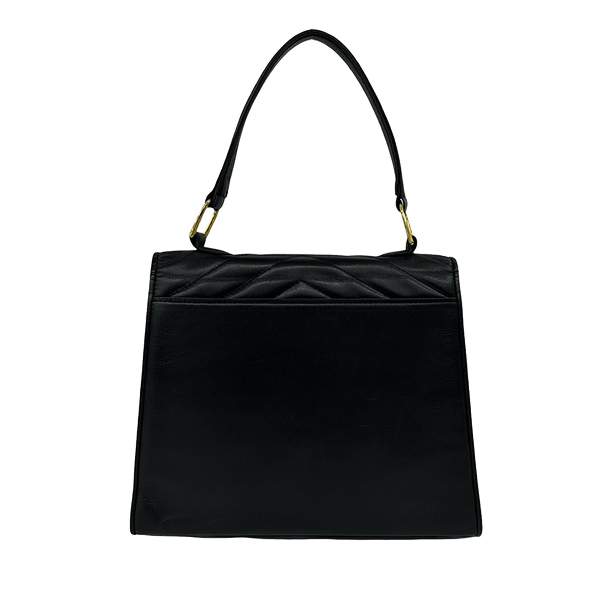 Saint Laurent Chevron Leather Handbag