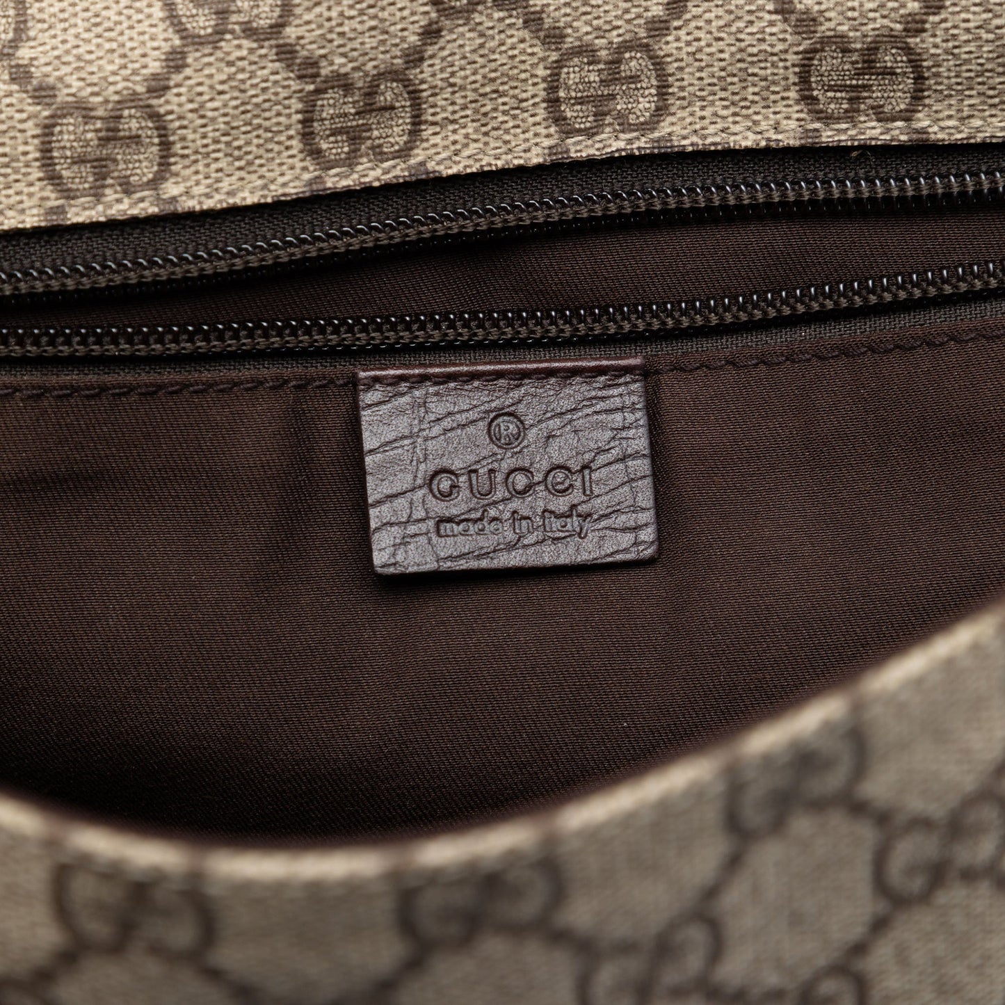 Gucci Medium GG Supreme Web Flap Messenger Bag