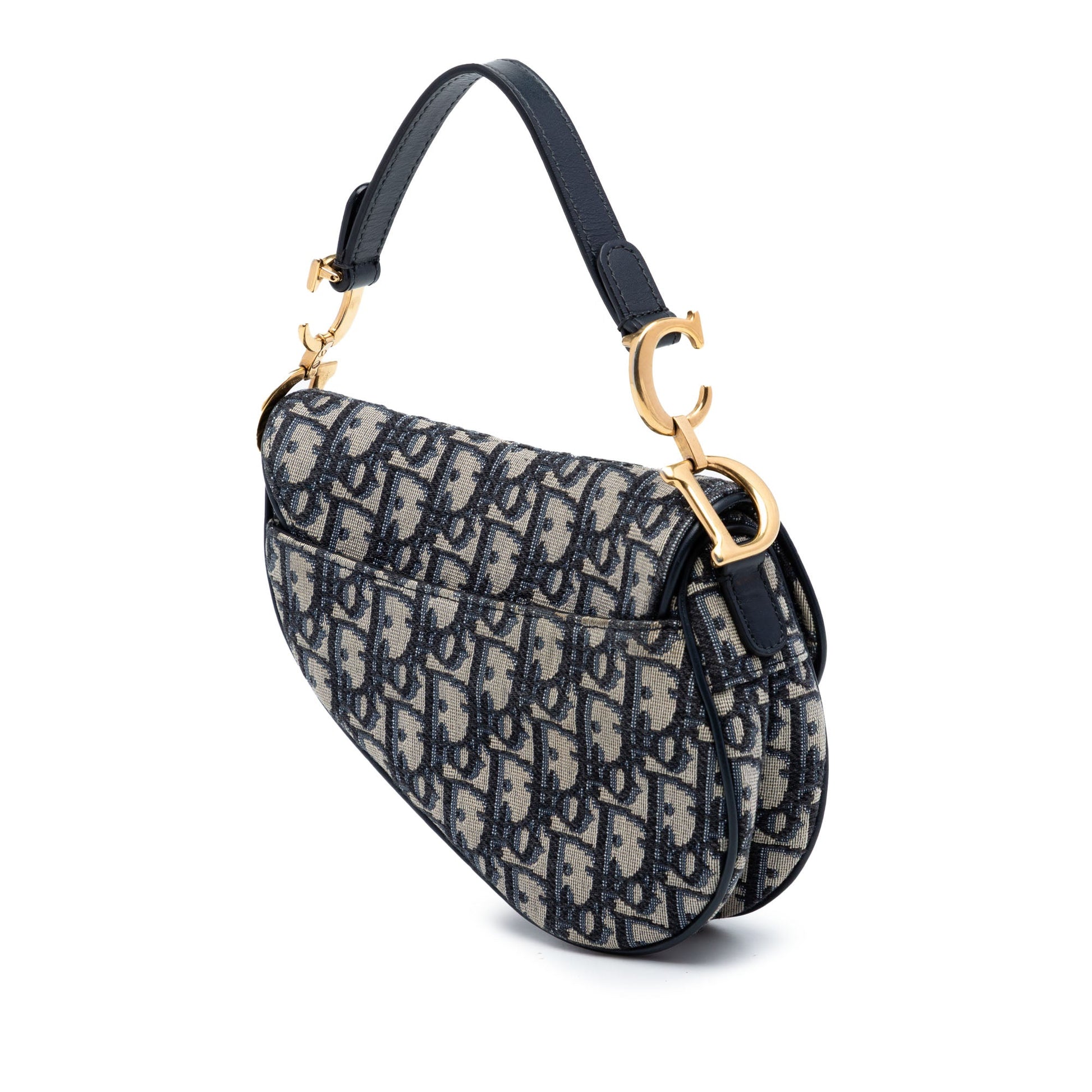 Dior Mini Oblique Canvas Saddle Bag
