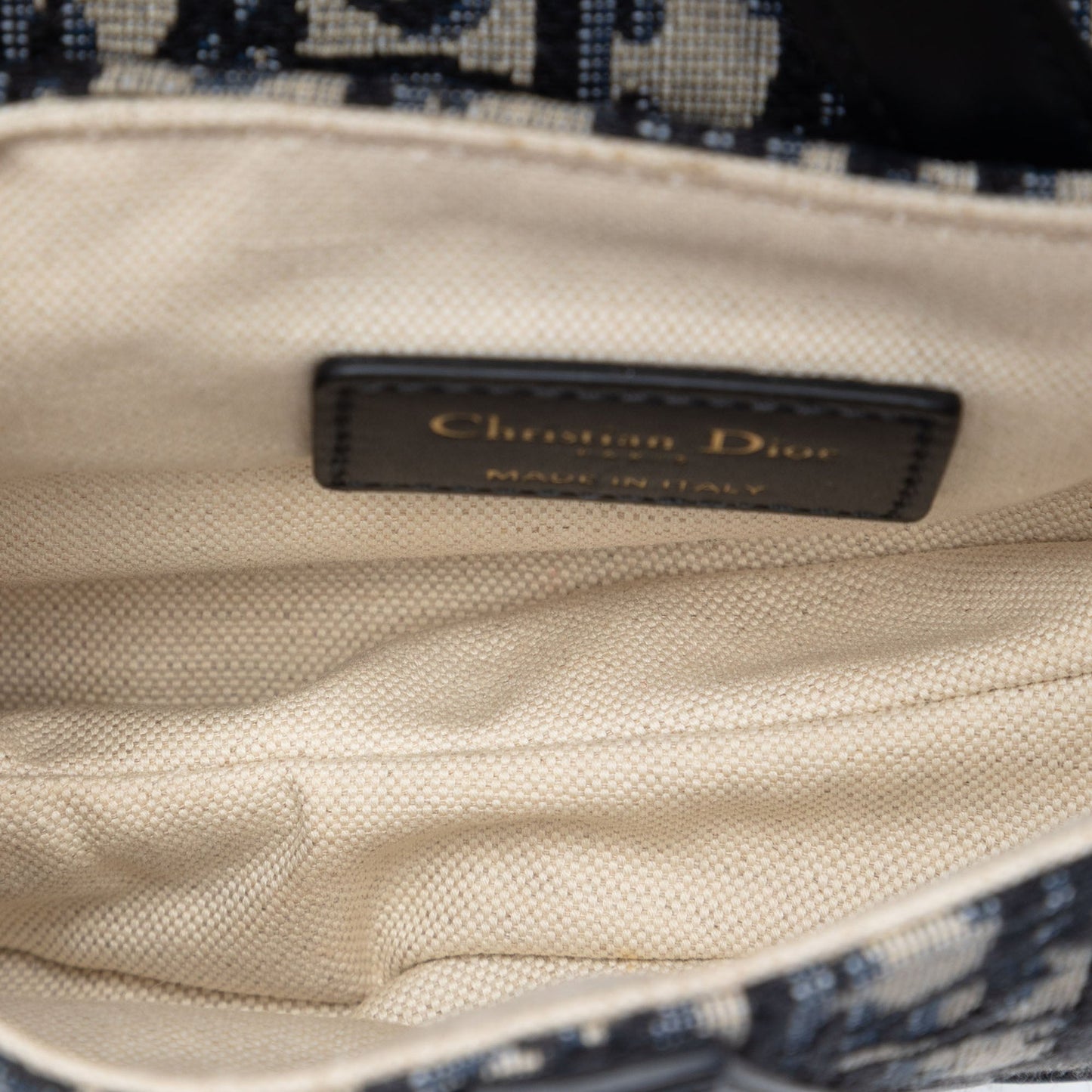Dior Mini Oblique Canvas Saddle Bag