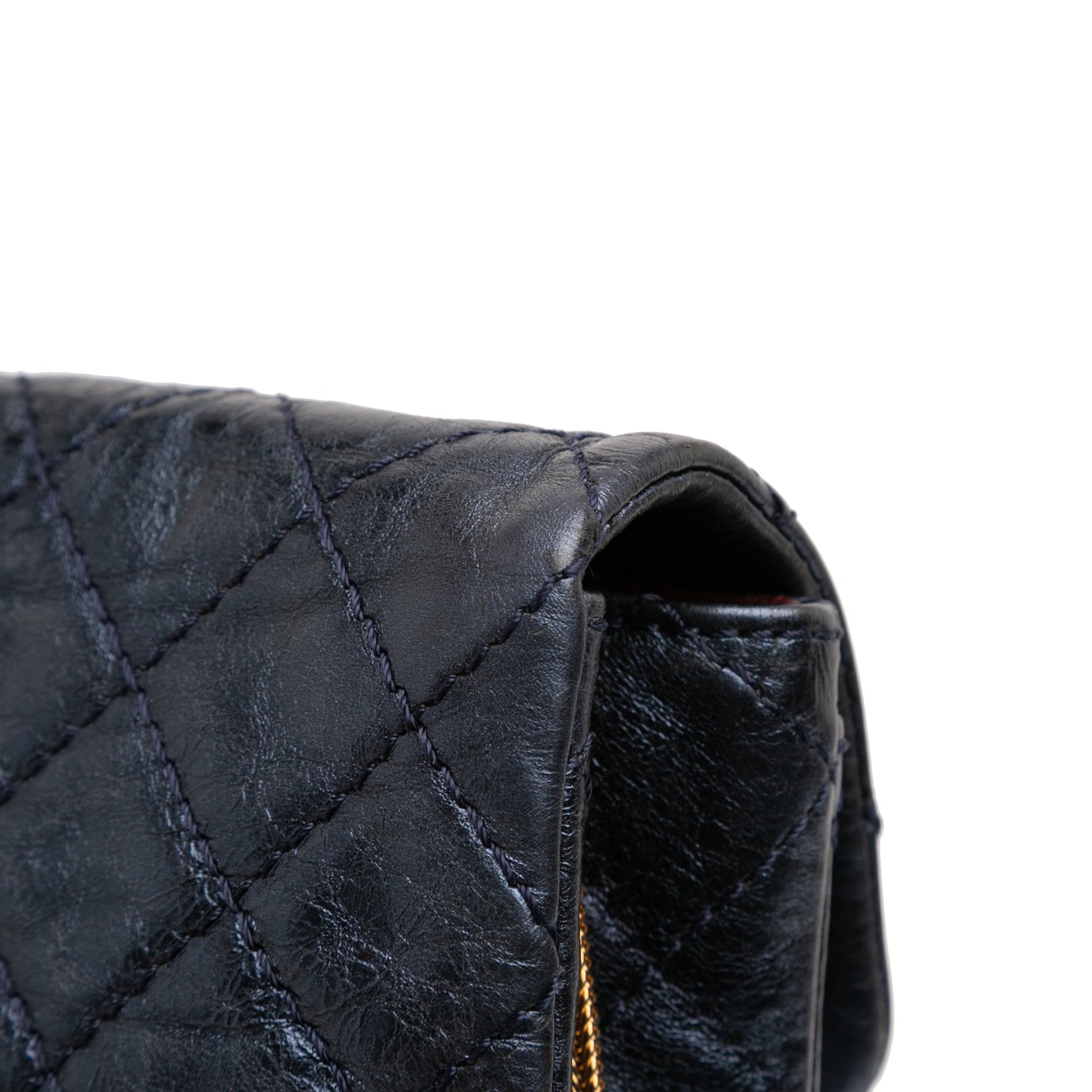 Chanel Quilted Glazed Calfskin Reissue 2.55 East West Single Flap