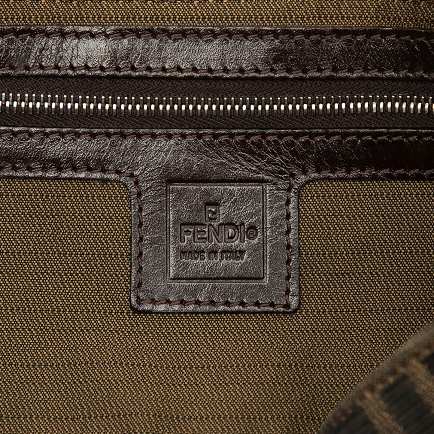 Fendi Zucca Canvas Shoulder Bag