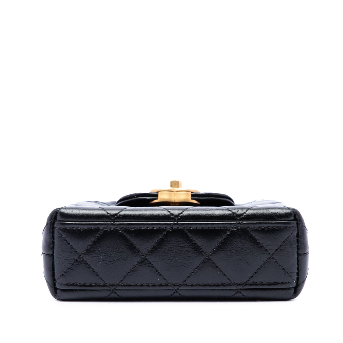 Chanel Nano Aged Calfskin Kelly Shopper Bag — Black