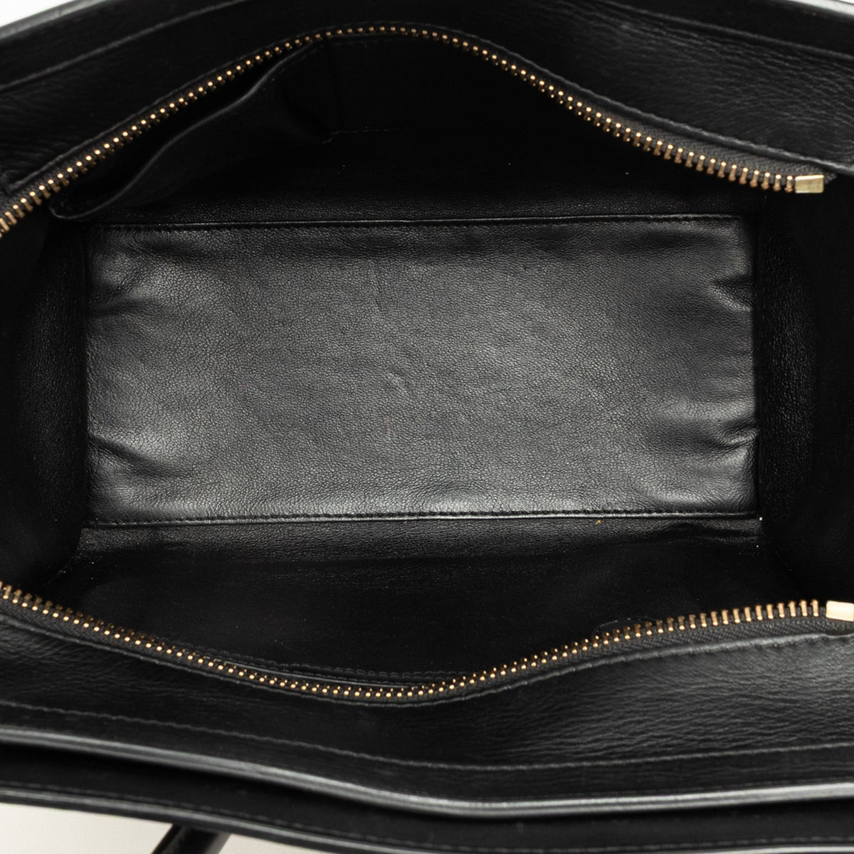 Celine Micro Tricolor Calfskin and Suede Luggage Tote — Red