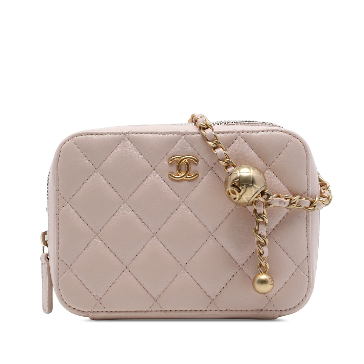 Chanel CC Quilted Lambskin Pearl Crush Camera Bag