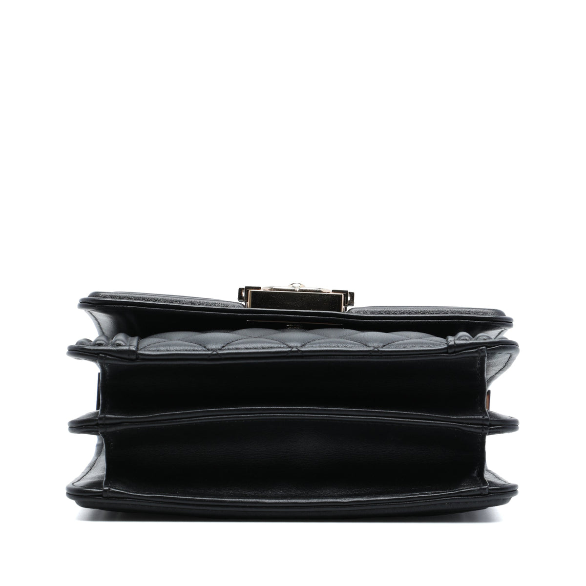 Chanel Quilted Lambskin North South Boy Flap