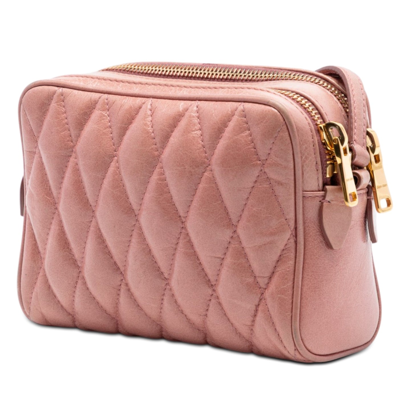 Miu Miu Matelasse Nappa Double Zip Camera Bag