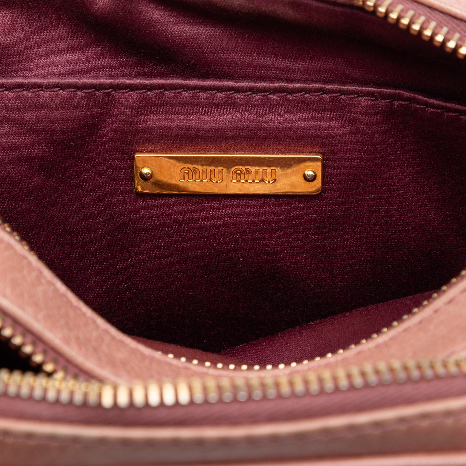 Miu Miu Matelasse Nappa Double Zip Camera Bag