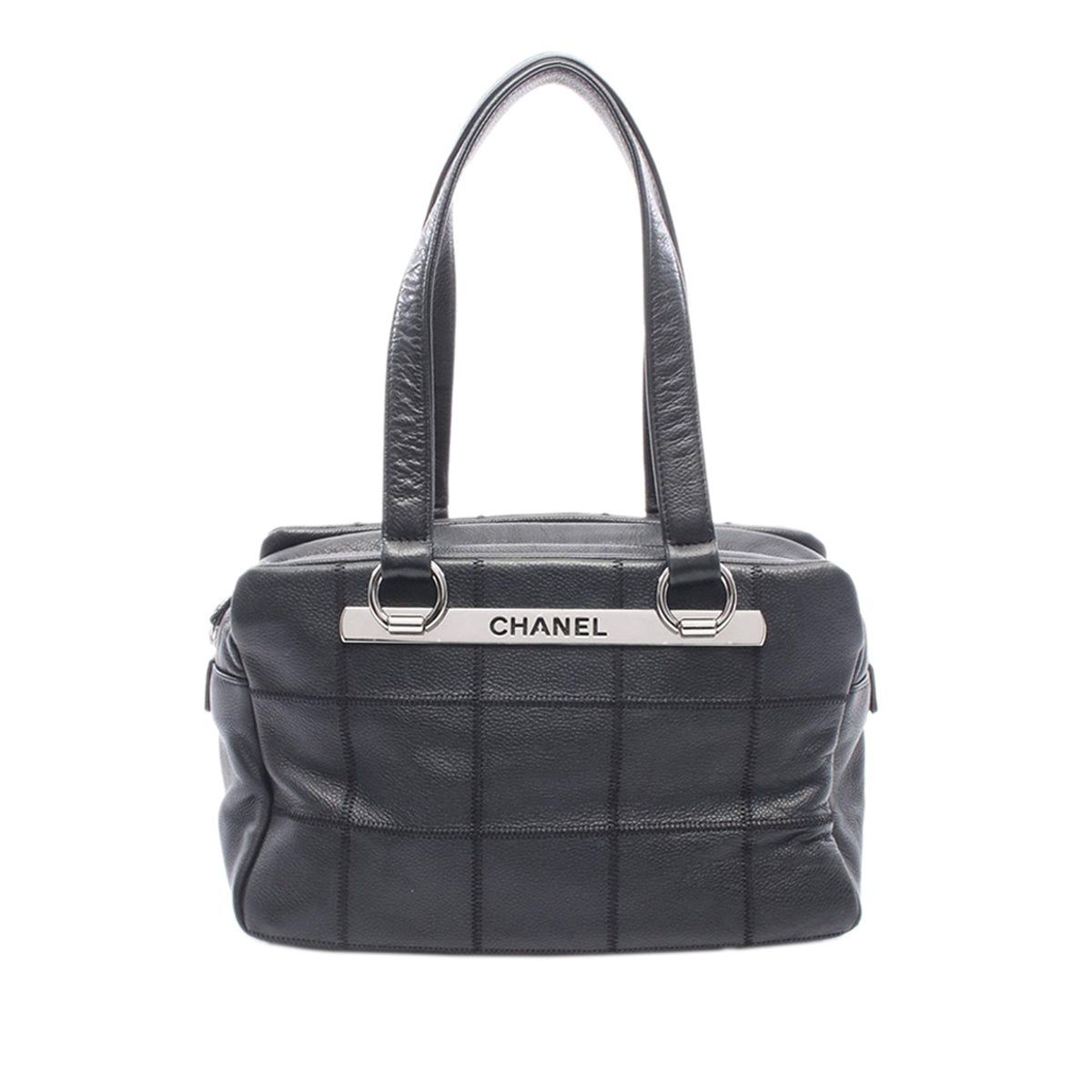 Chanel Caviar Choco Bar Handbag — Black