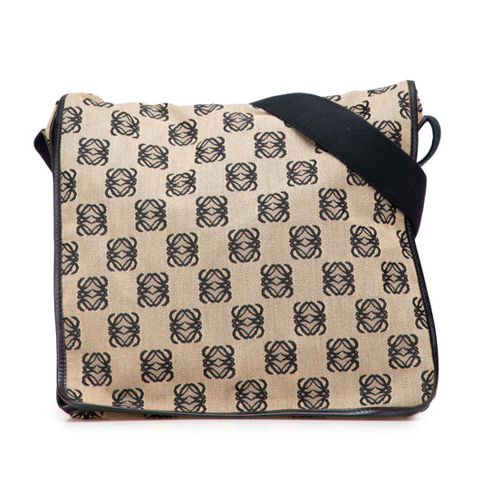 LOEWE Anagram Canvas Messenger Bag