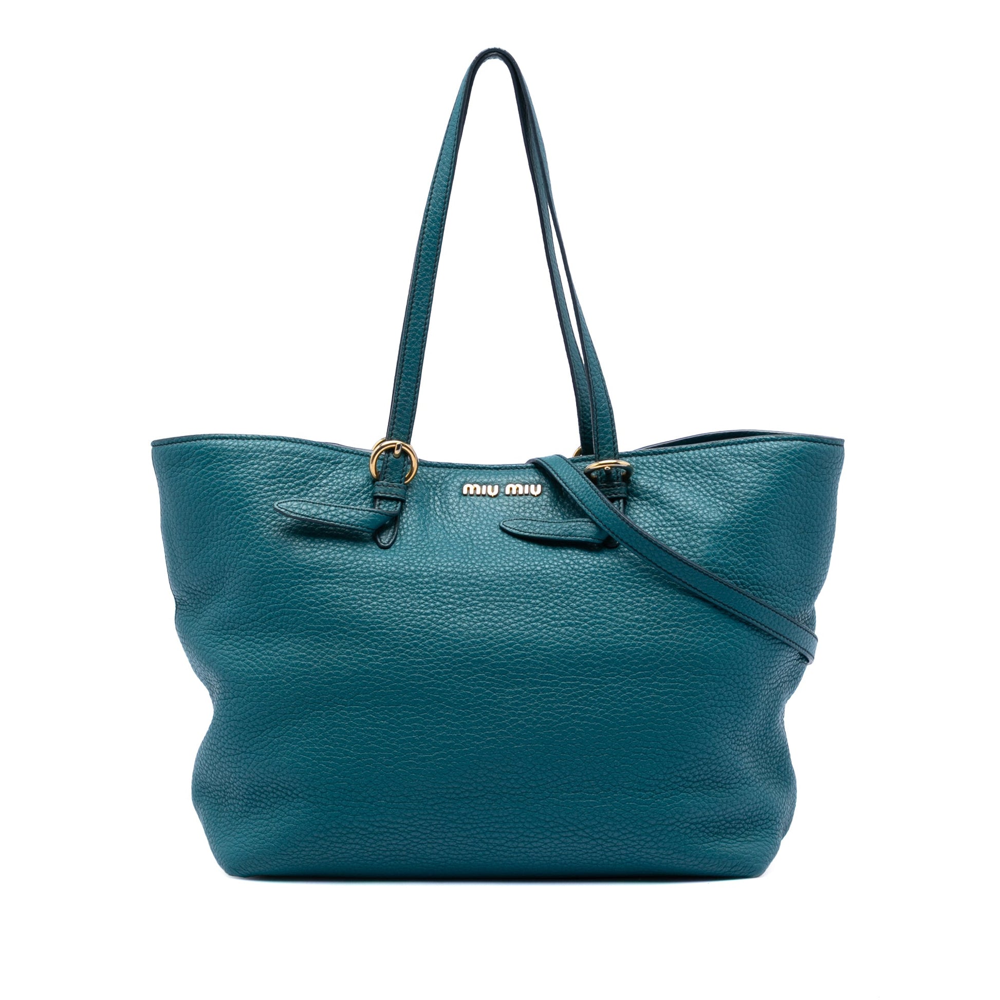 Miu Miu Large Vitello Daino Convertible Shopper Tote