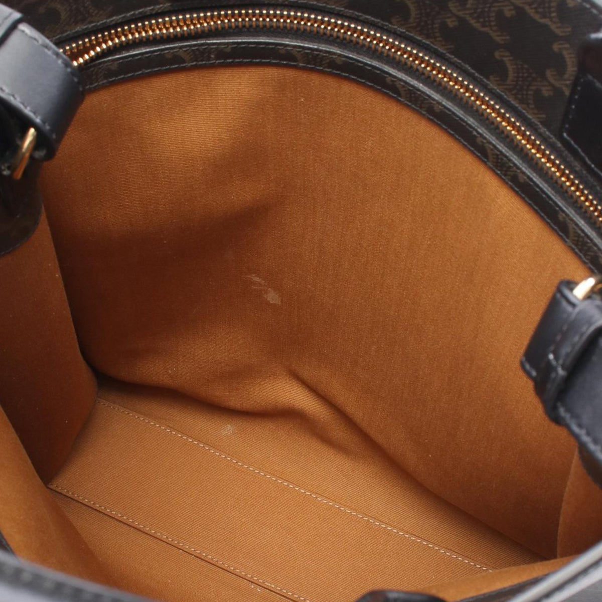 Celine Medium Triomphe Coated Canvas Vertical Cabas Tote — Brown