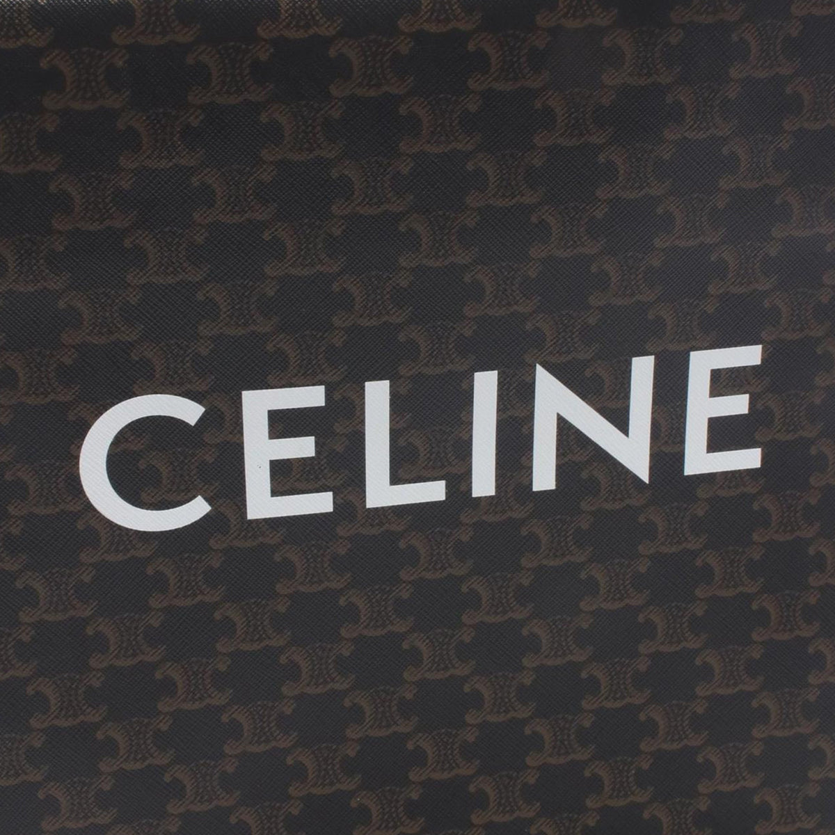 Celine Medium Triomphe Coated Canvas Vertical Cabas Tote — Brown