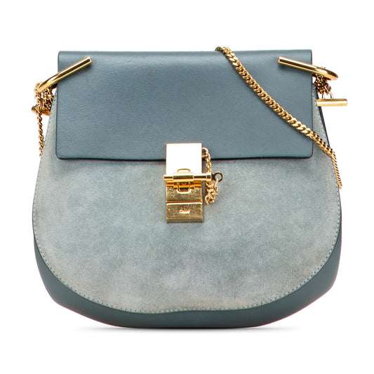 ChloÃ© Small Suede and Calfskin Drew Crossbody