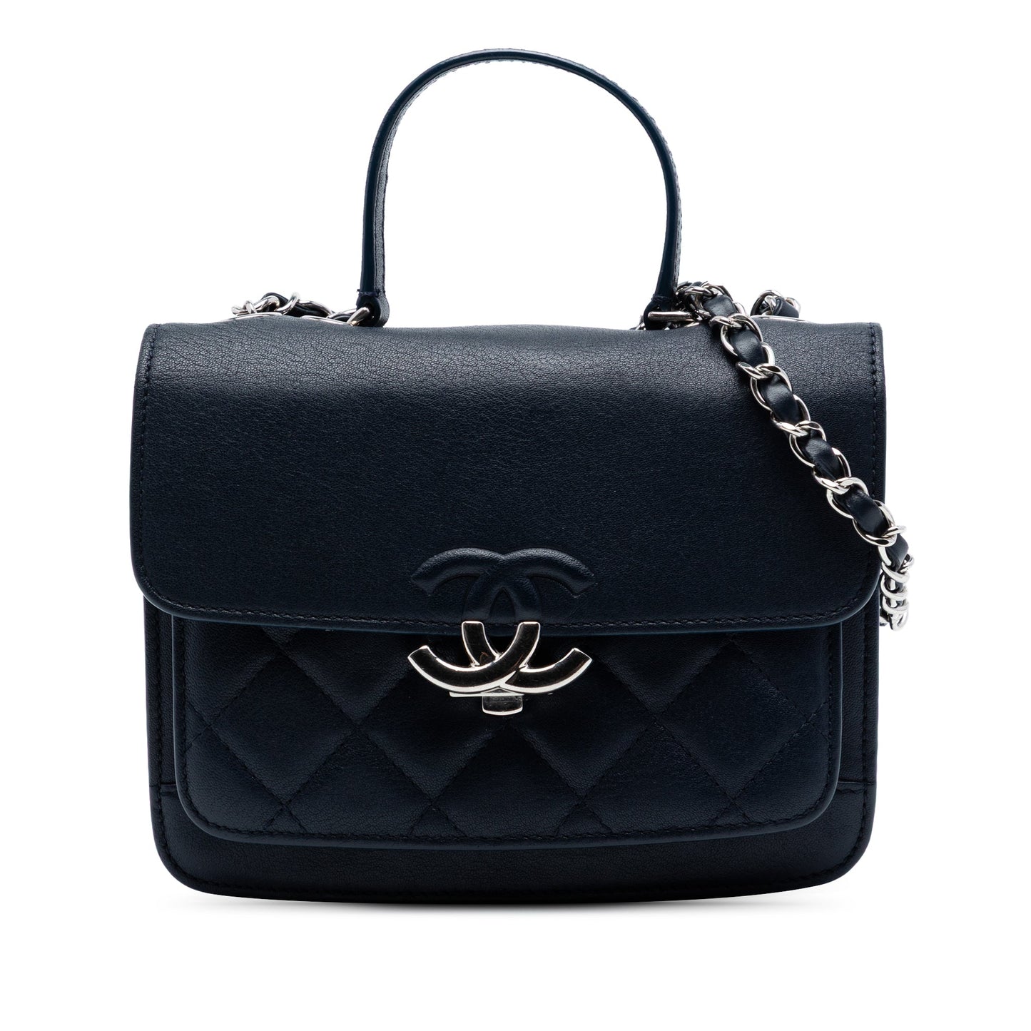 Chanel Small Quilted Goatskin CC Box Flap