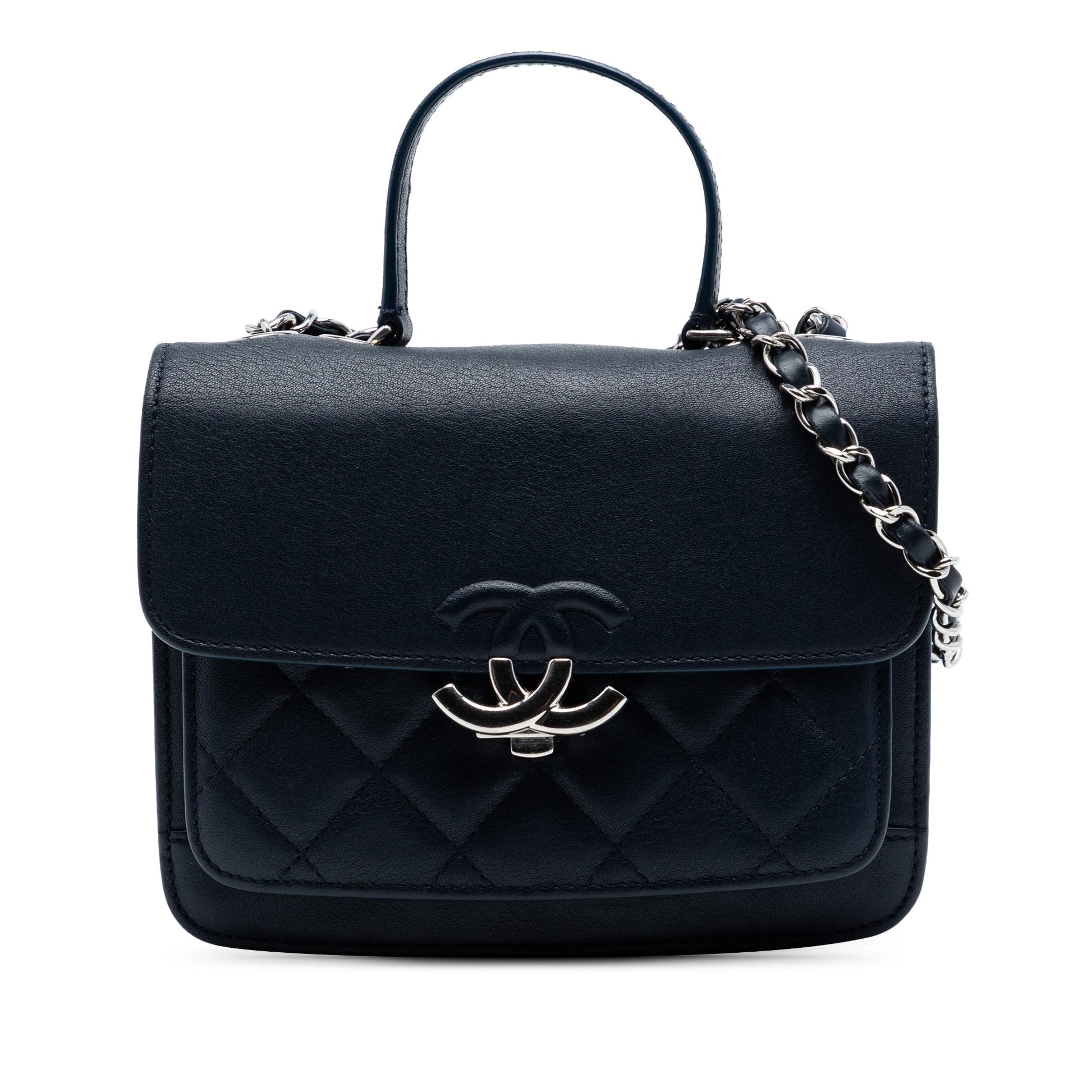 Chanel Small Quilted Goatskin CC Box Flap