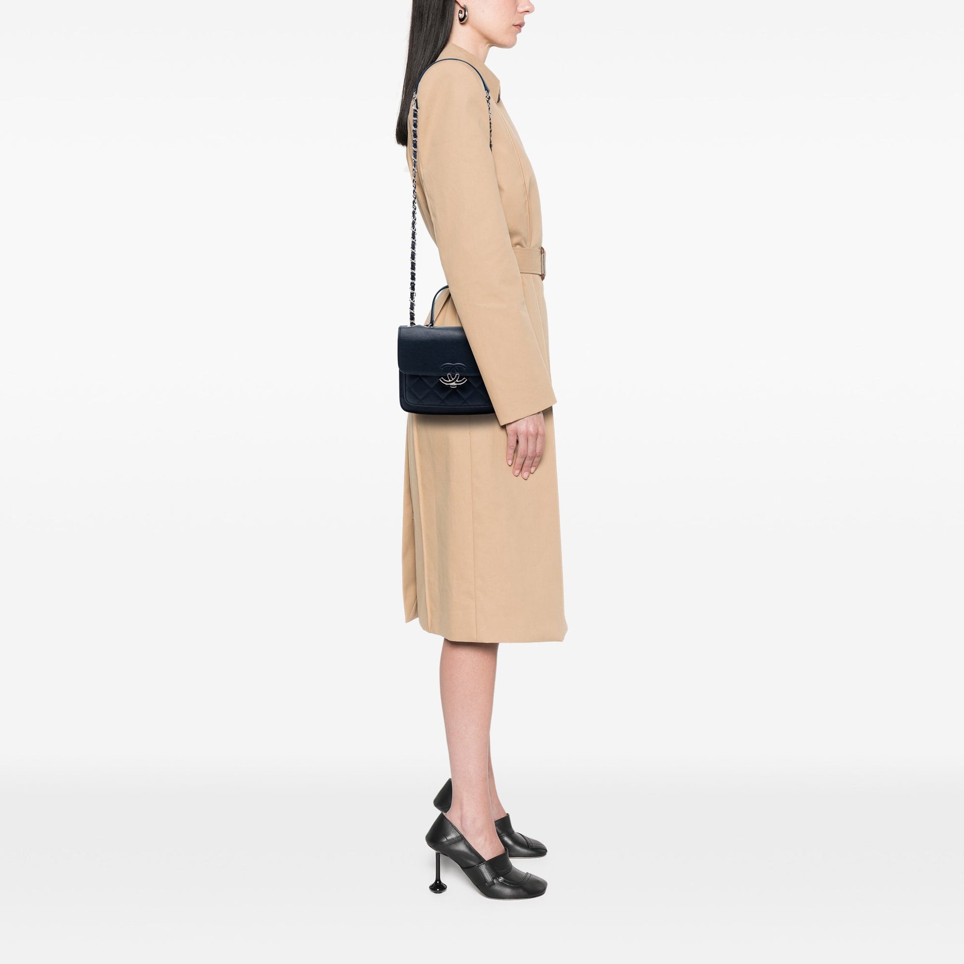 Chanel Small Quilted Goatskin CC Box Flap