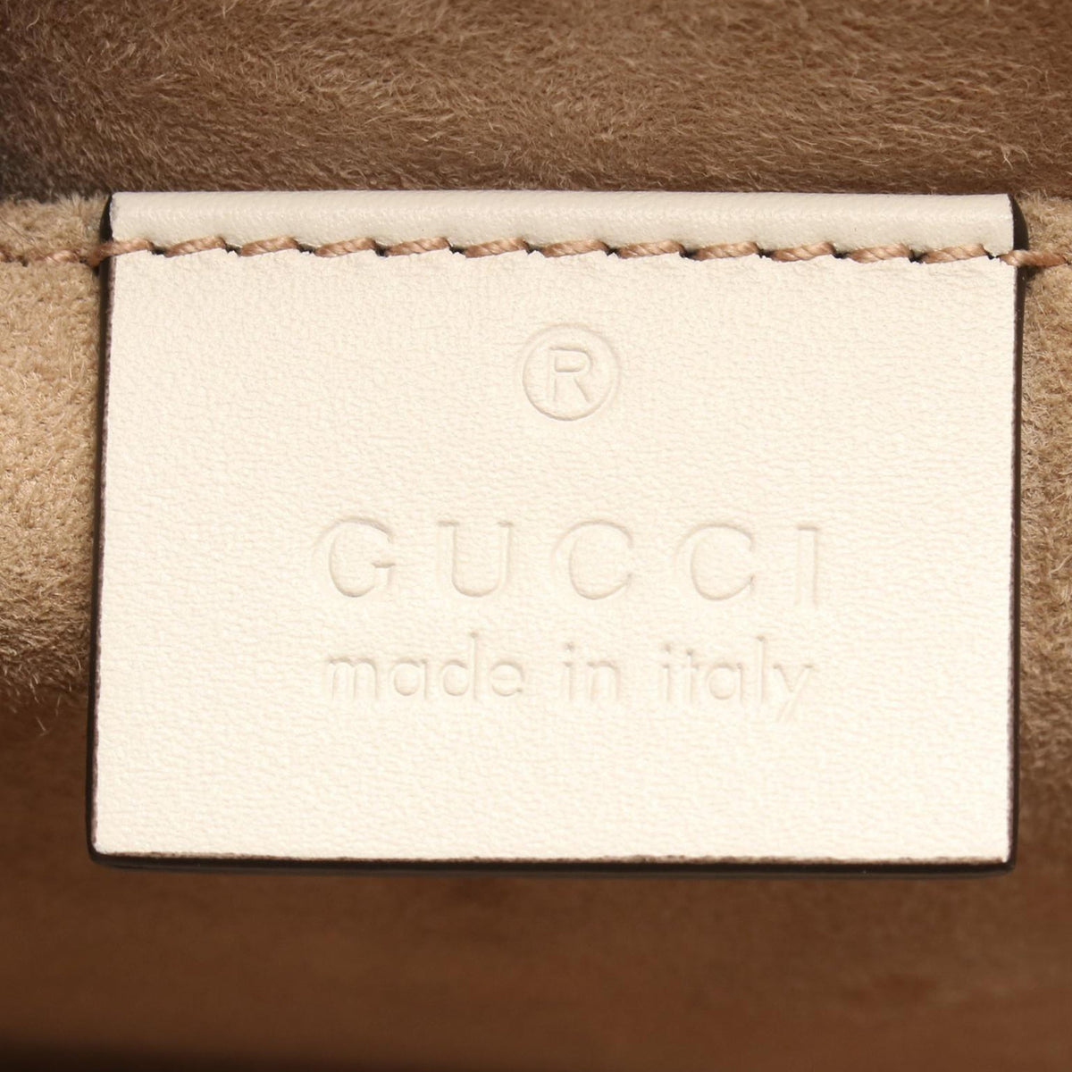 Gucci Mini Calfskin Web Sylvie Top Handle Bag — White
