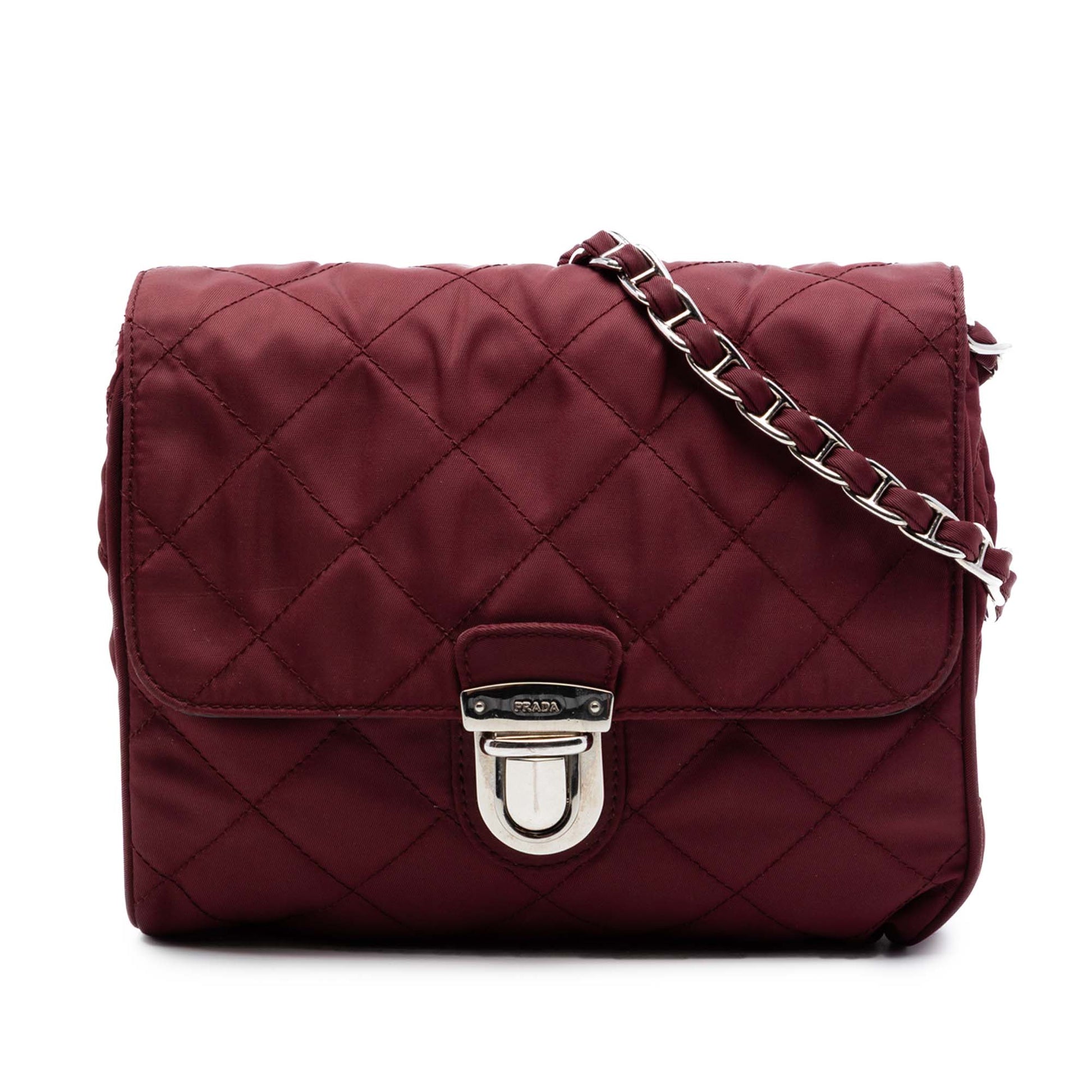 Prada Impuntu Tessuto Chain Crossbody