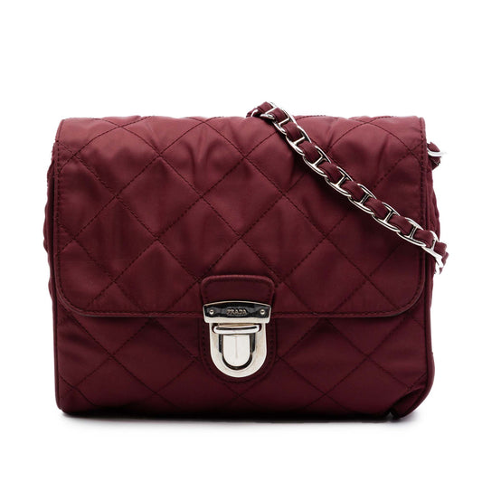 Prada Impuntu Tessuto Chain Crossbody