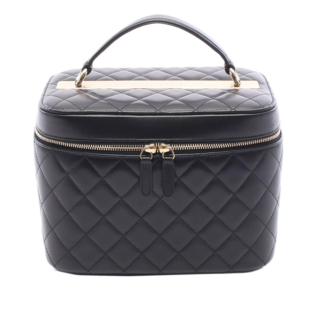 Chanel Medium CC Quilted Lambskin Vanity Case