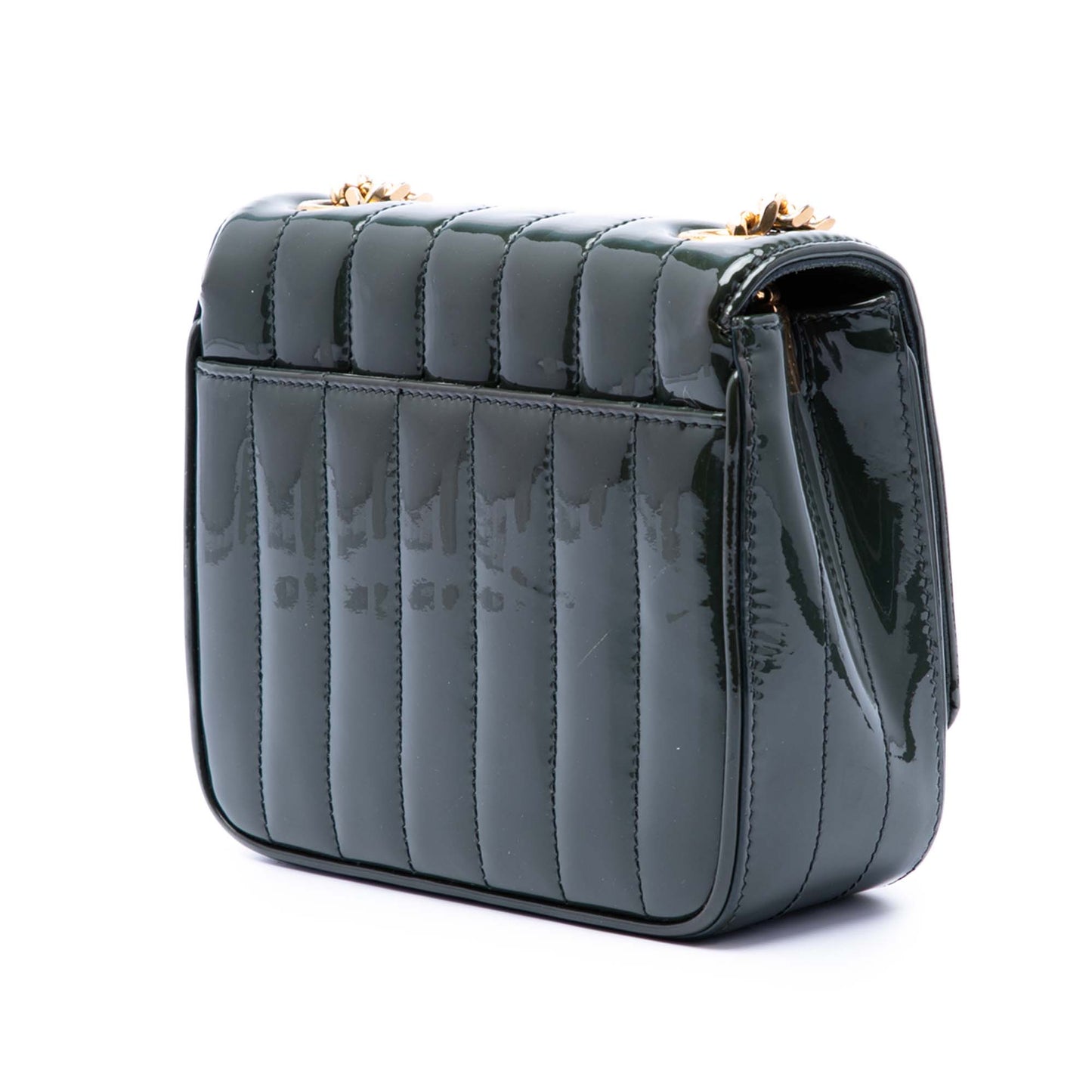 Saint Laurent Small Patent Monogram Vicky Chain Bag