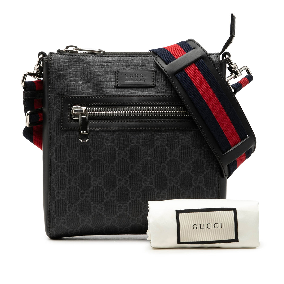 Gucci Small GG Supreme Web Messenger Bag