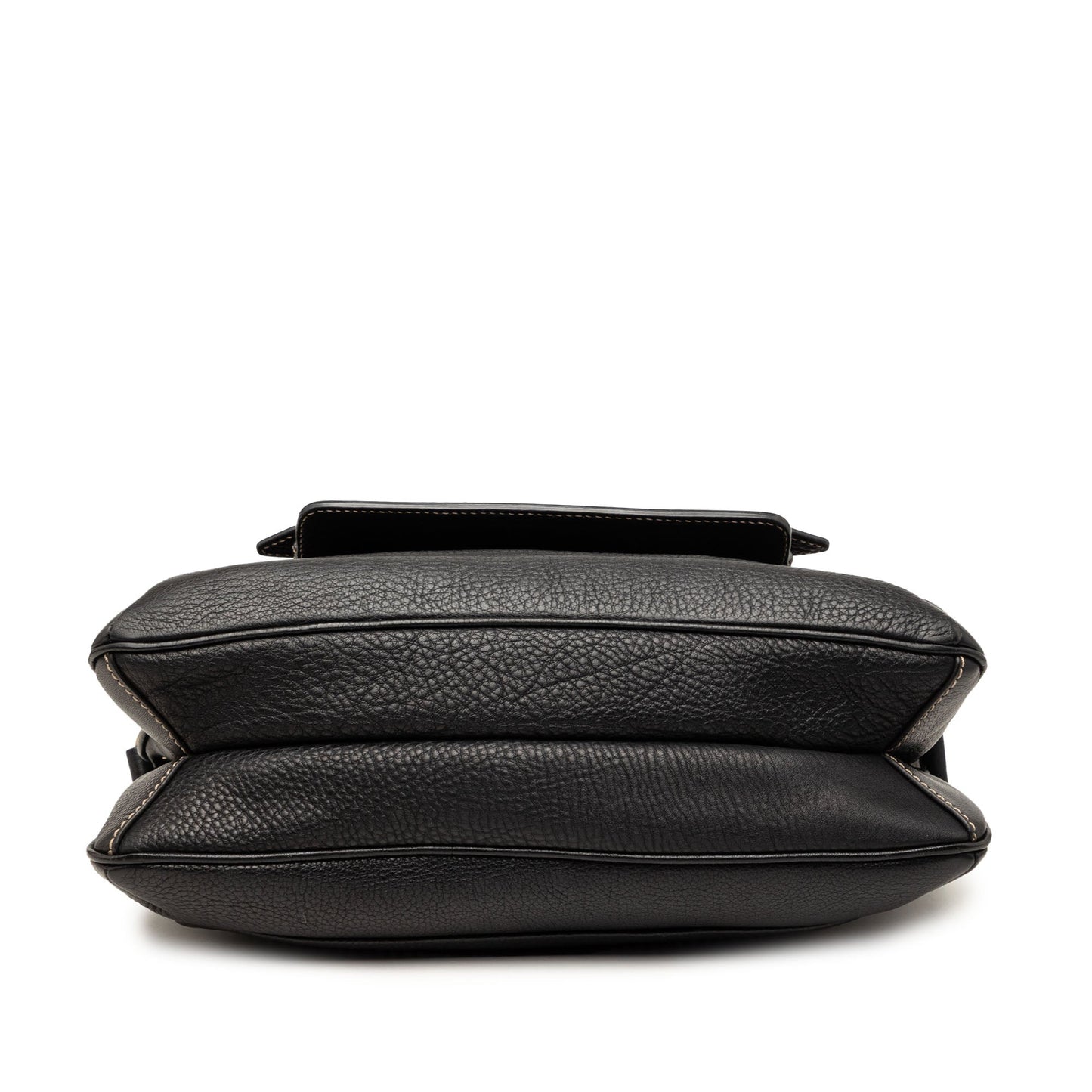Ferragamo Leather Double Gancini Shoulder Bag