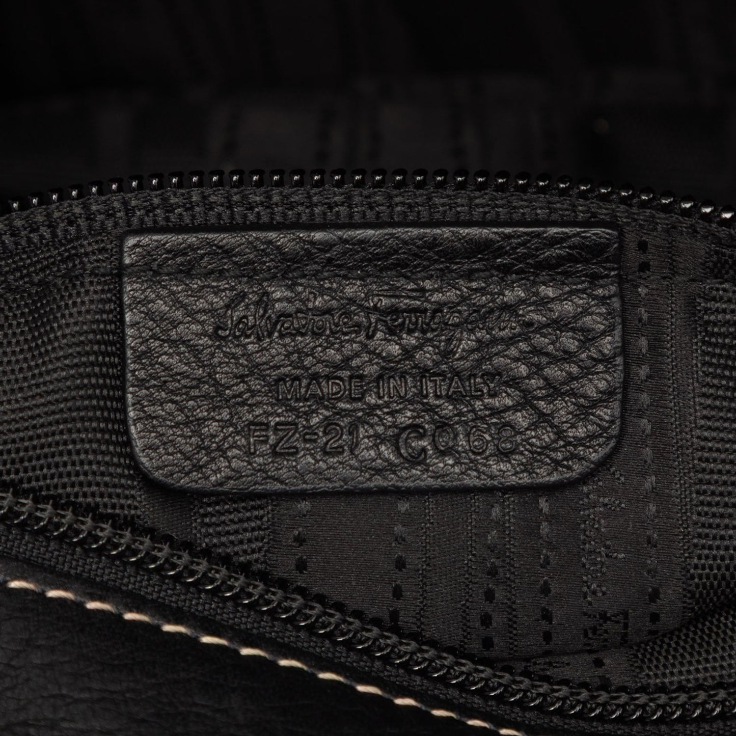 Ferragamo Leather Double Gancini Shoulder Bag